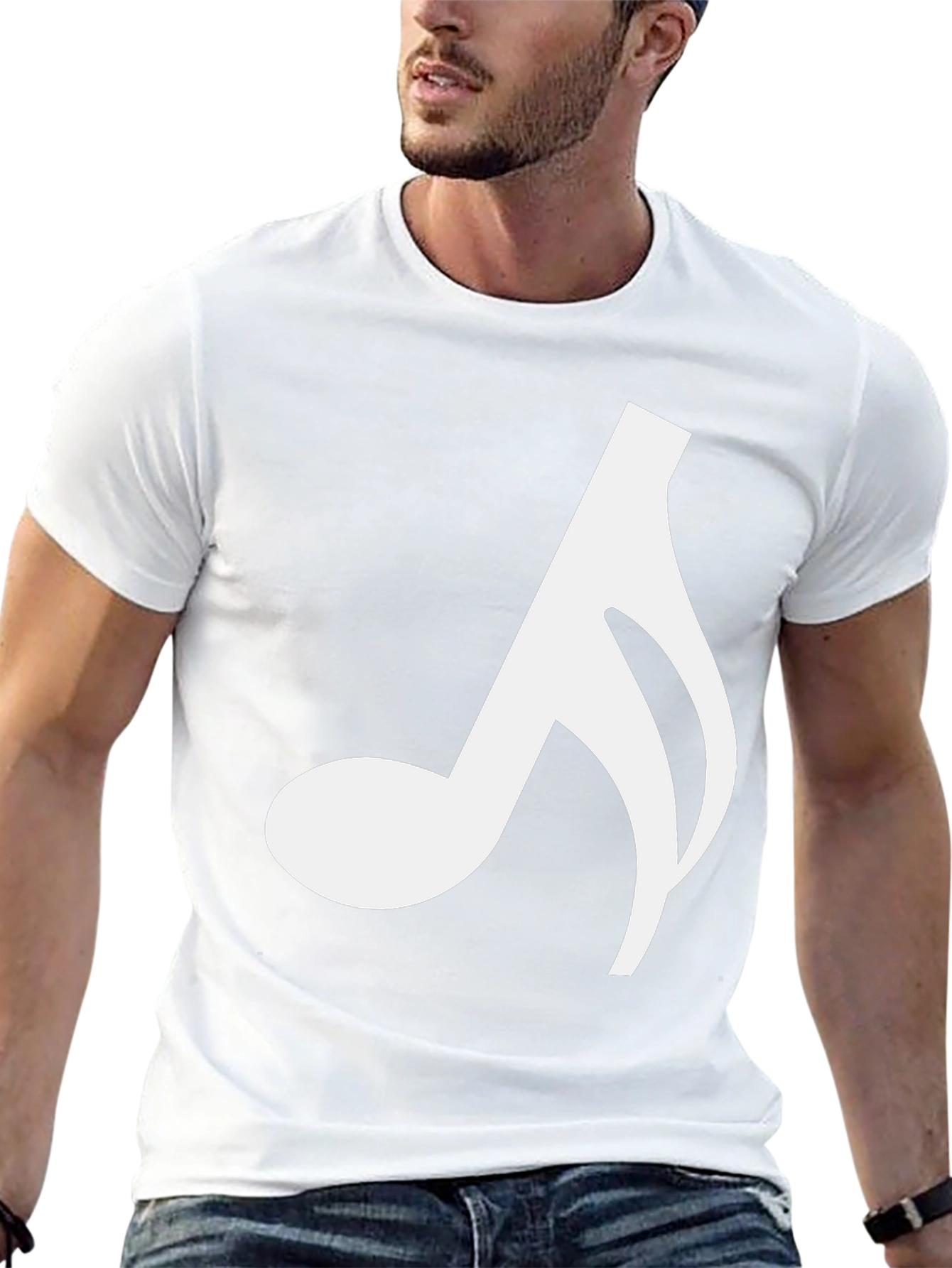 Music Note Graphic Tee - Stylish Black T-Shirt