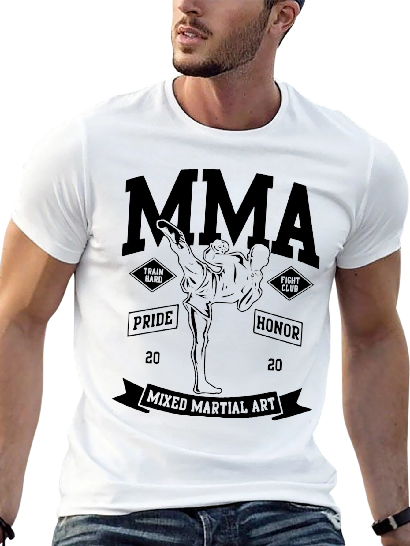 MMA Mixed Martial Arts Graphic T-Shirt Black