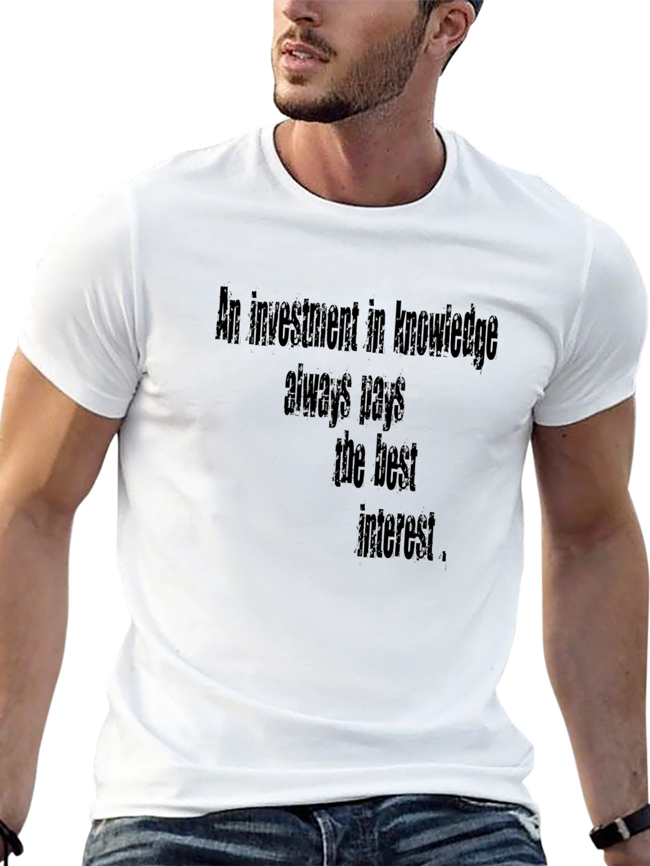 Knowledge Investment T-Shirt - Premium Black Tee