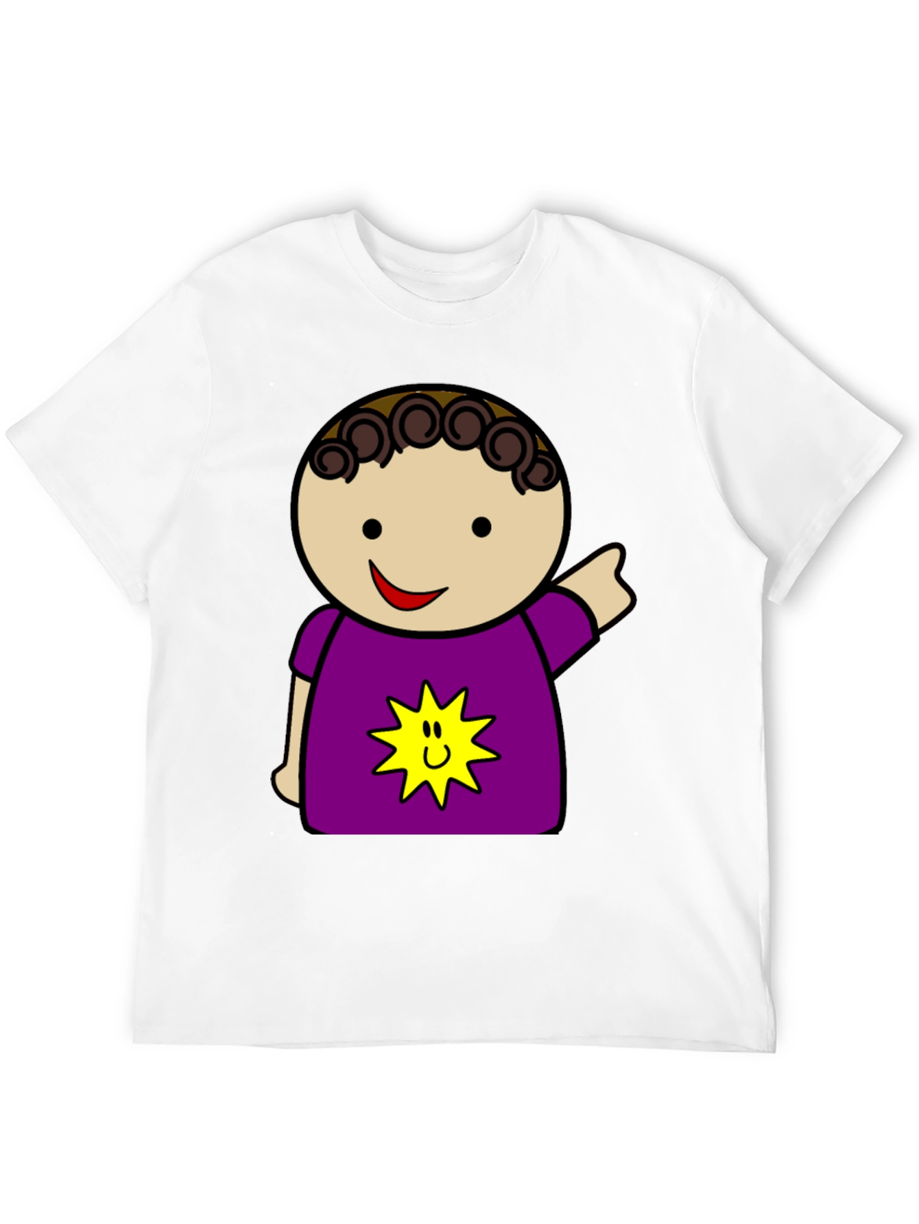 Cartoon Character Graphic Print Black T-Shirt
