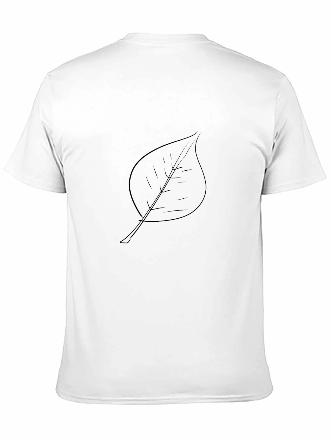 Leaf Print Black T-Shirt