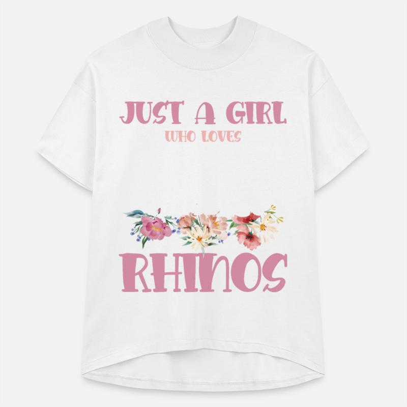 Just A Girl Who Loves Rhinos with Floral Accents