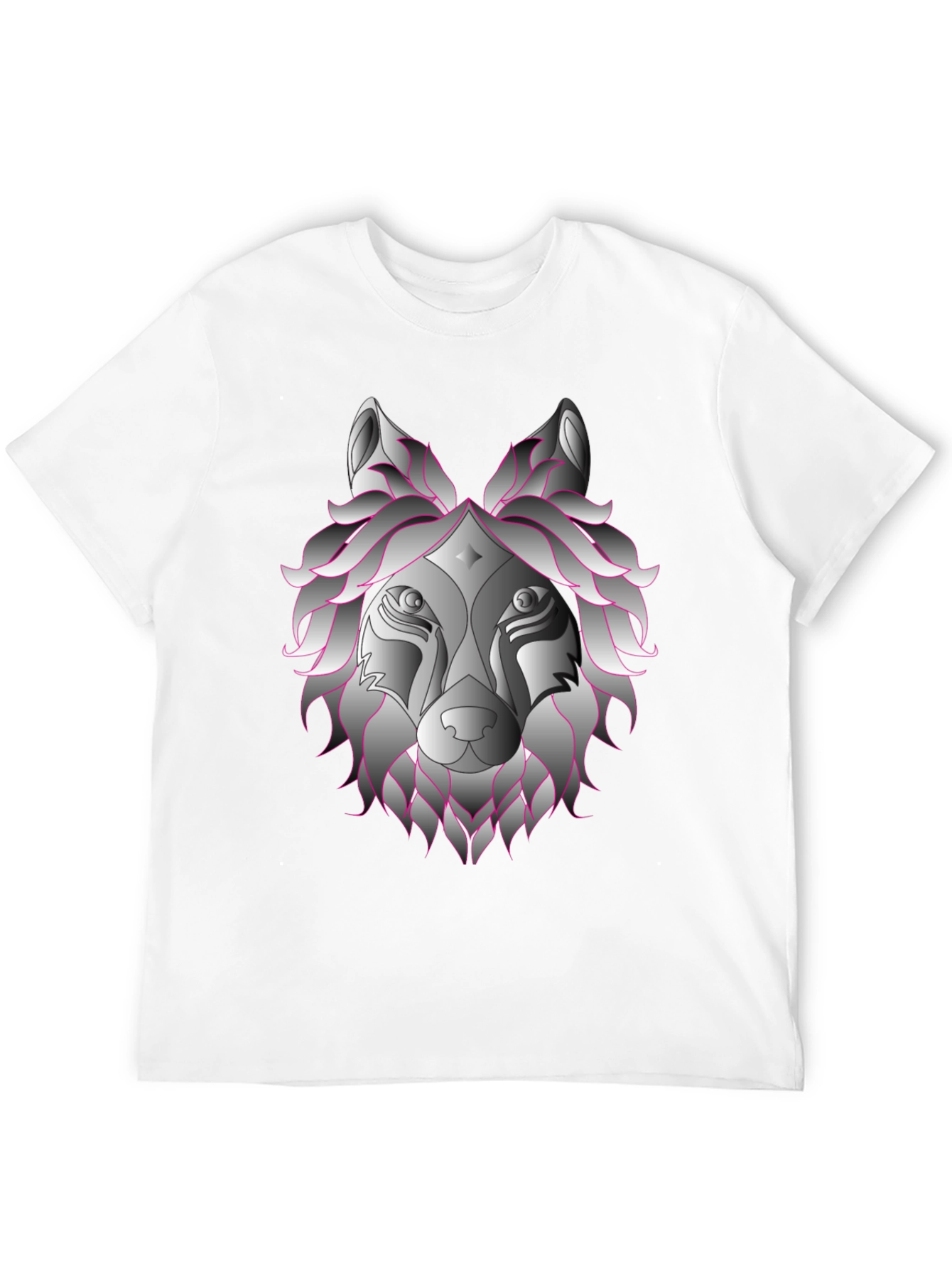 Wolf Head Graphic T-Shirt - Black