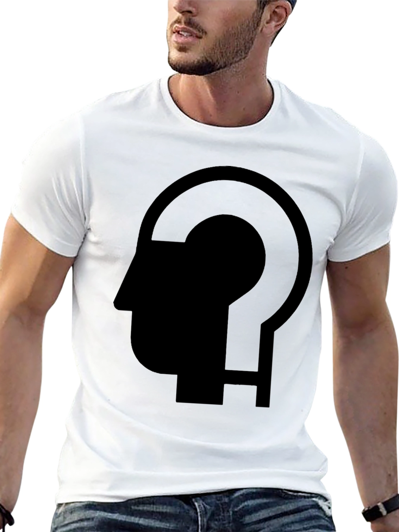 Thinking Man T-Shirt - Black Graphic Tee
