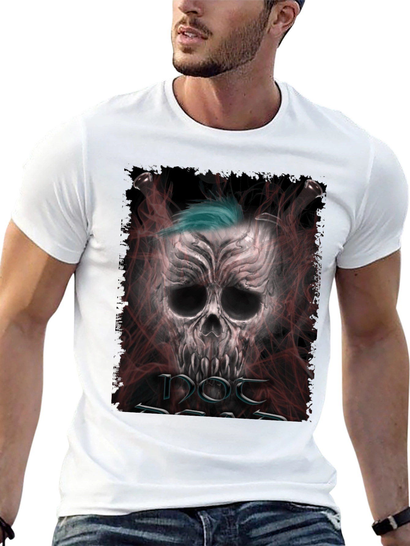 Edgy Skull Graphic Tee - Punk Rock Style