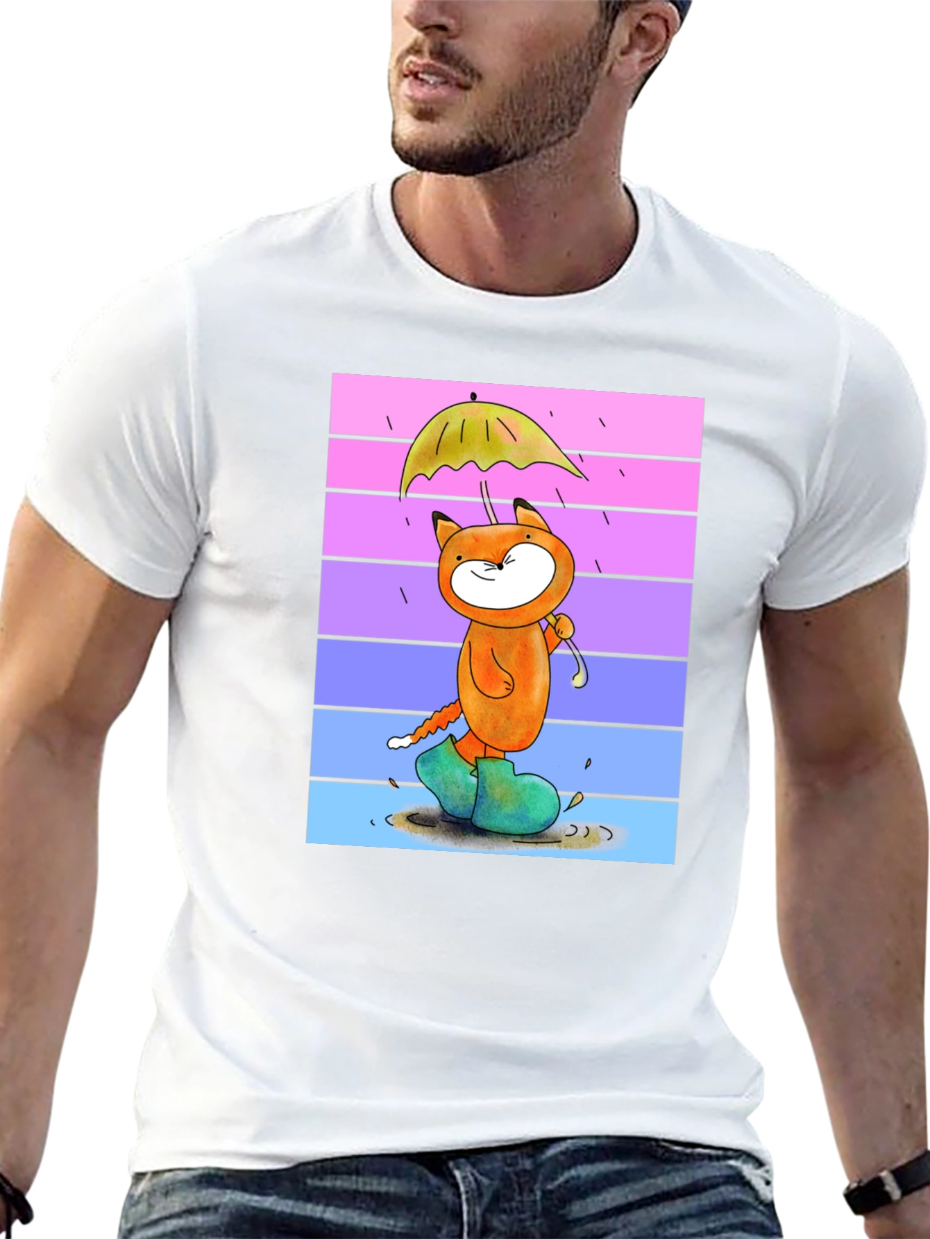 Cartoon Fox in Boots T-Shirt