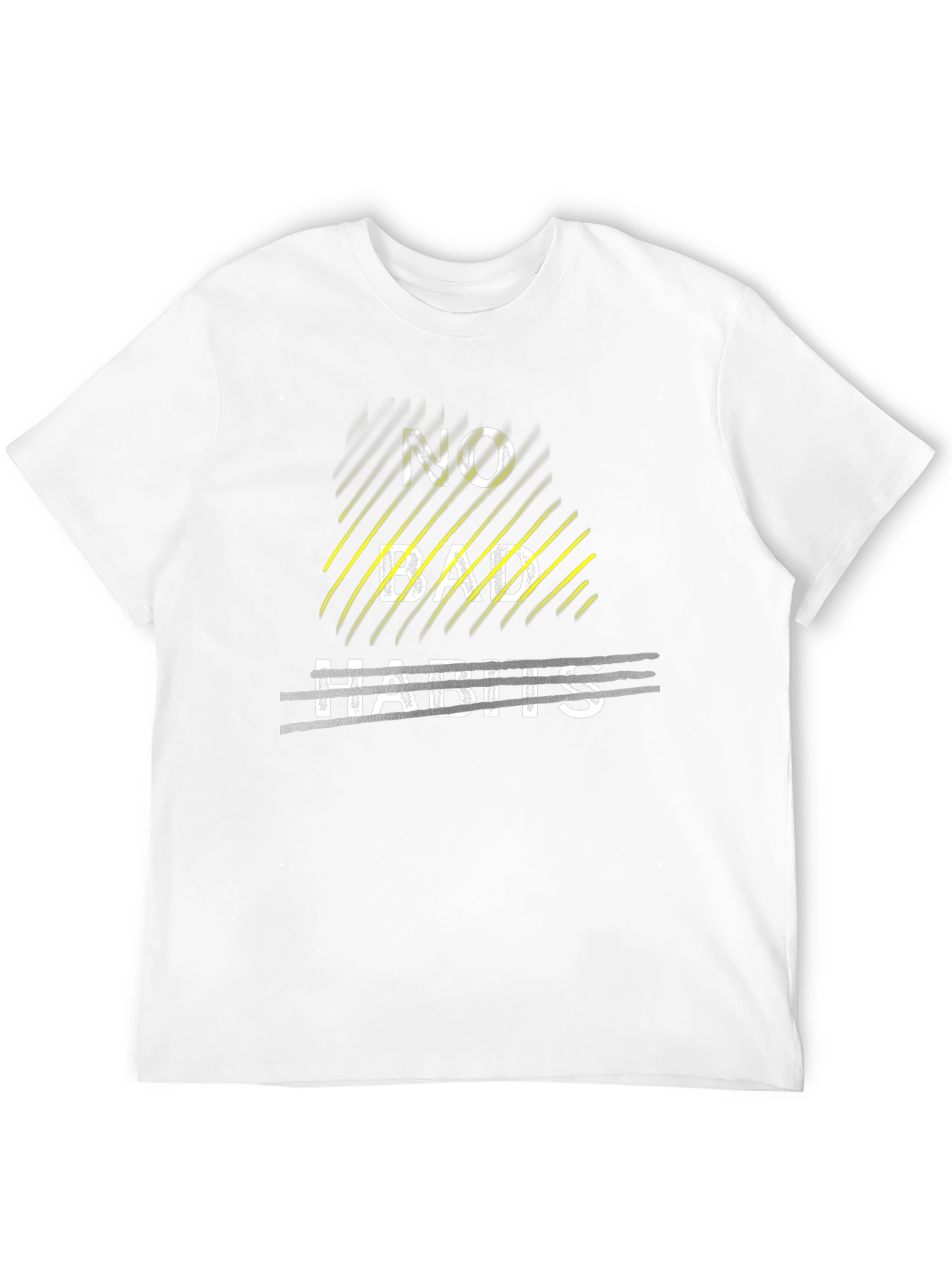 No Bad Habits Graphic Print Black T-shirt