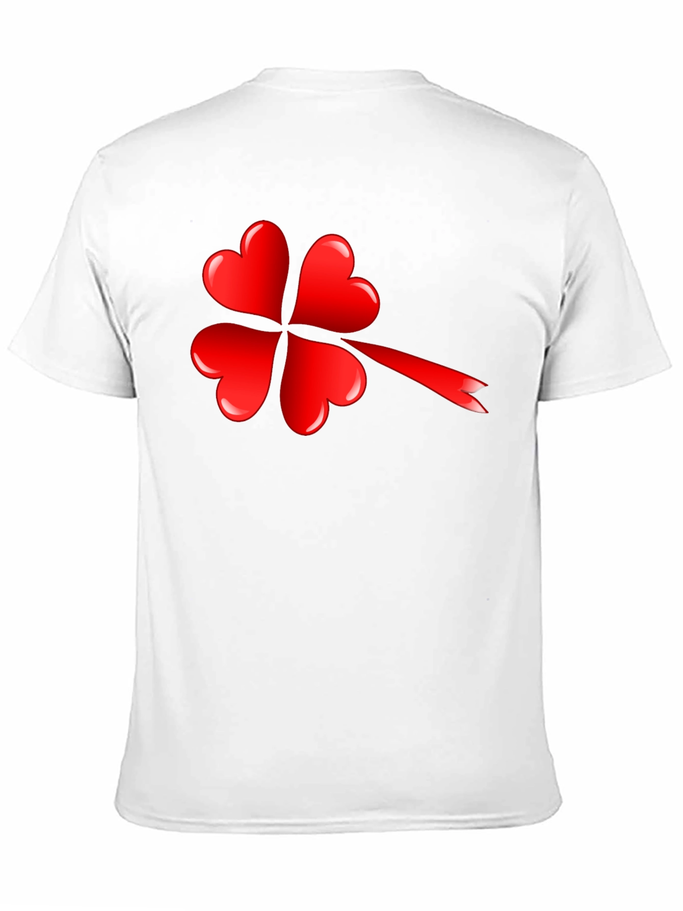 Lucky Red Heart Shamrock T-Shirt