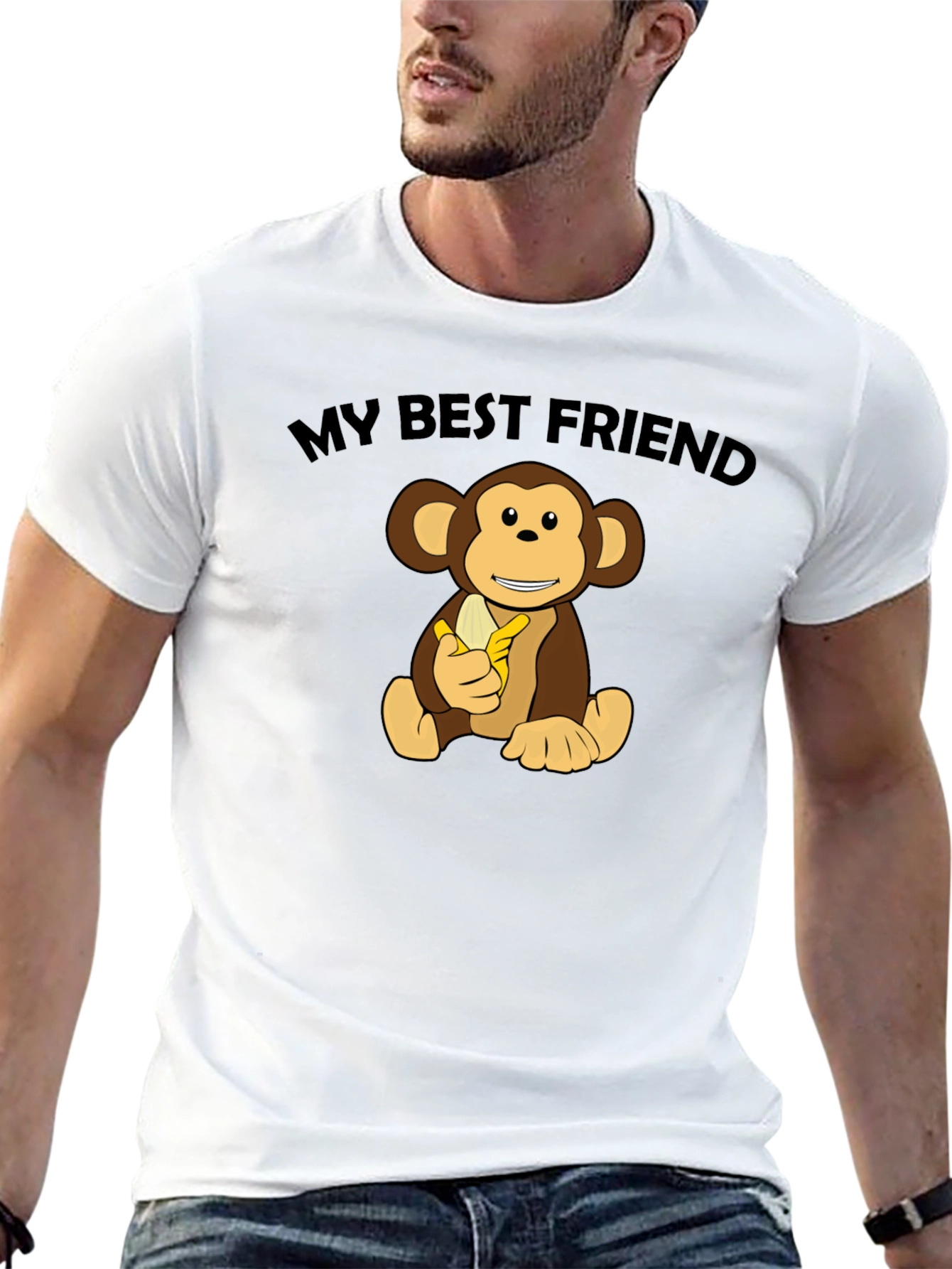 My Best Friend Monkey Graphic T-Shirt