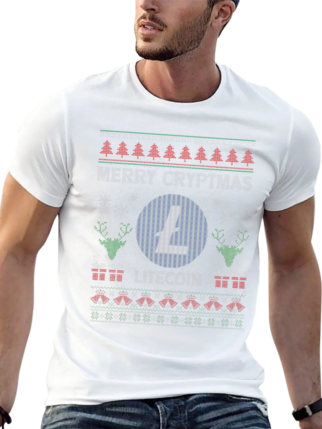 Merry Cryptmas Litecoin Ugly Christmas Sweater T-Shirt