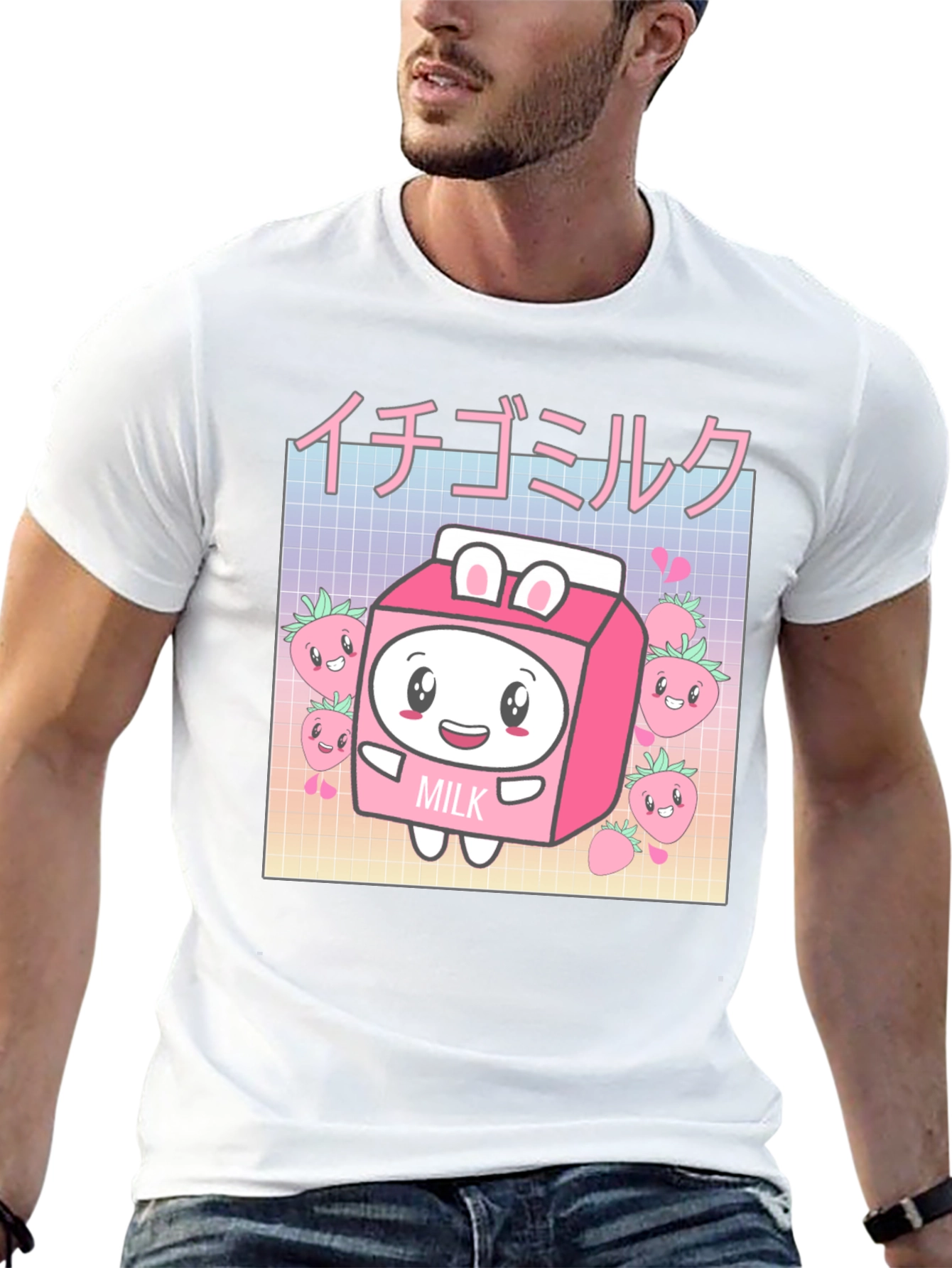 Strawberry Milk T-Shirt Kawaii Anime Tee