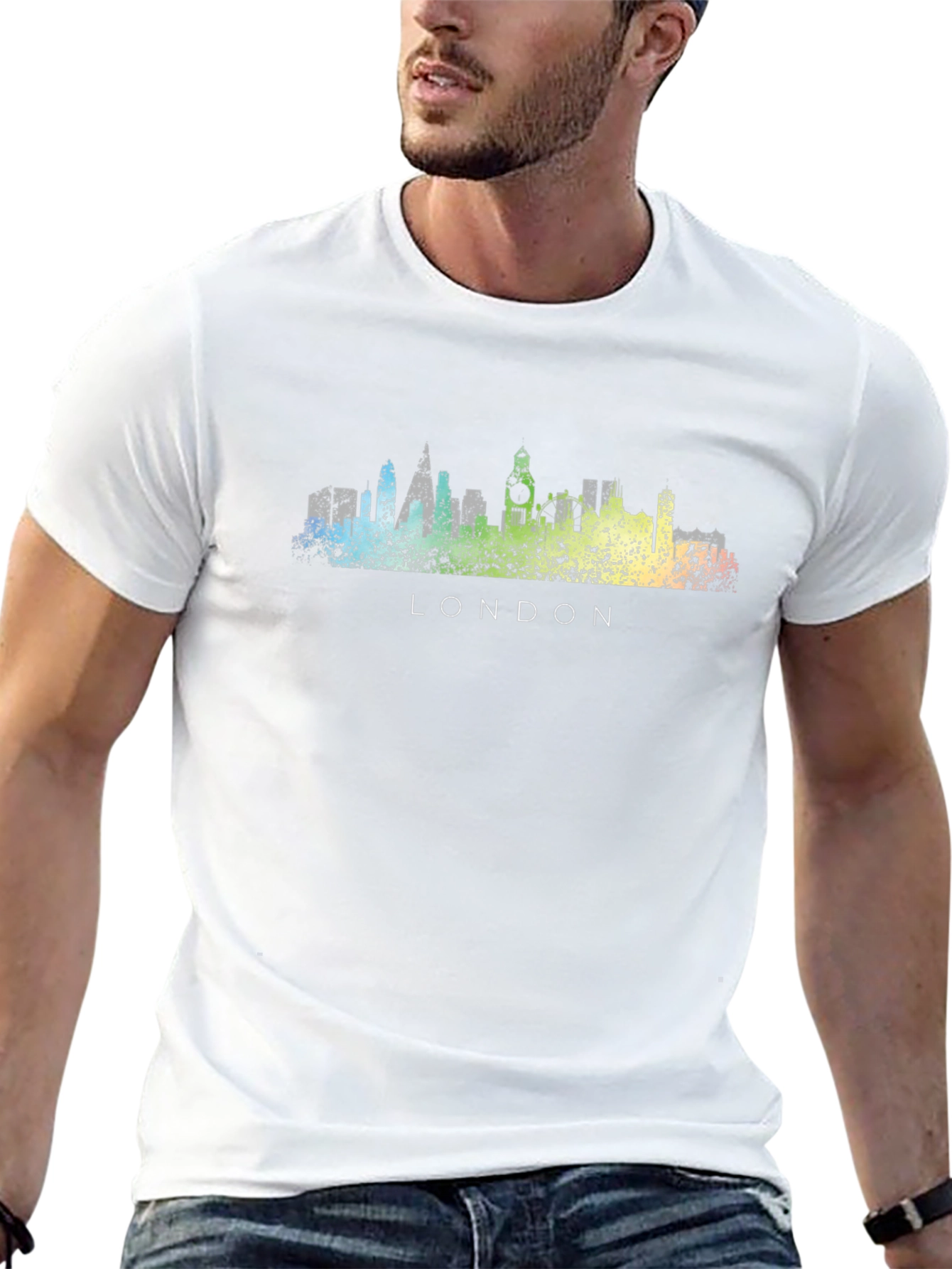 London Skyline Graphic Tee - Black