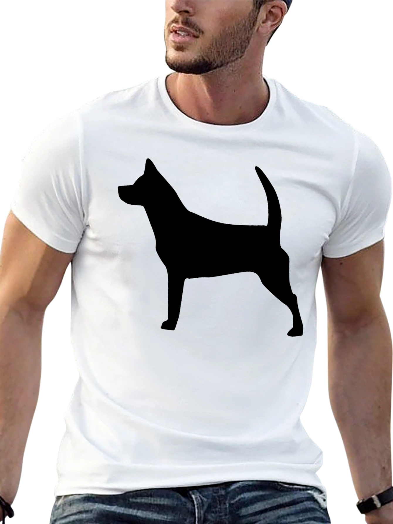 Dog Silhouette T-Shirt - Casual Comfort