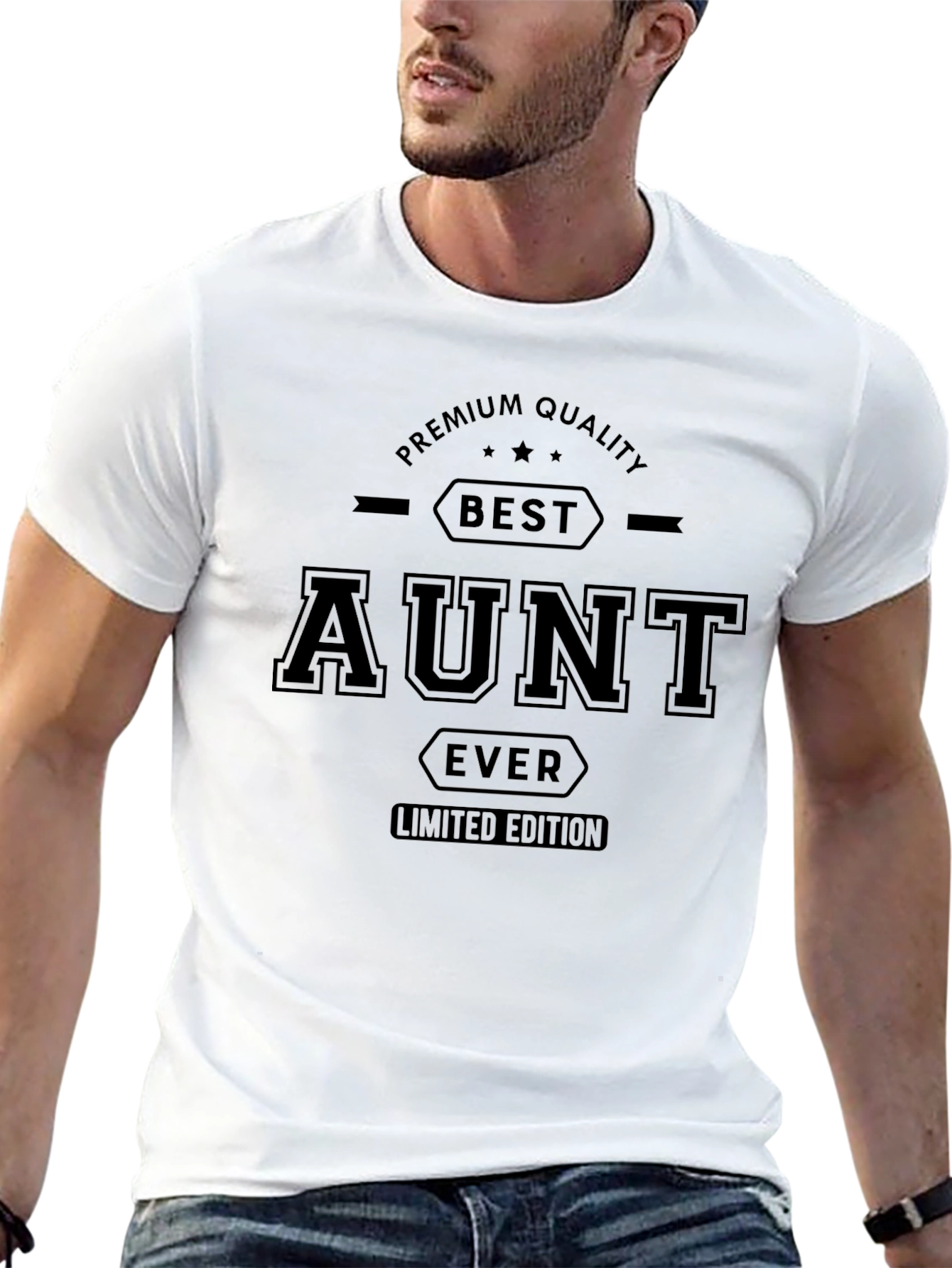 Best Aunt Ever Black T-Shirt Limited Edition