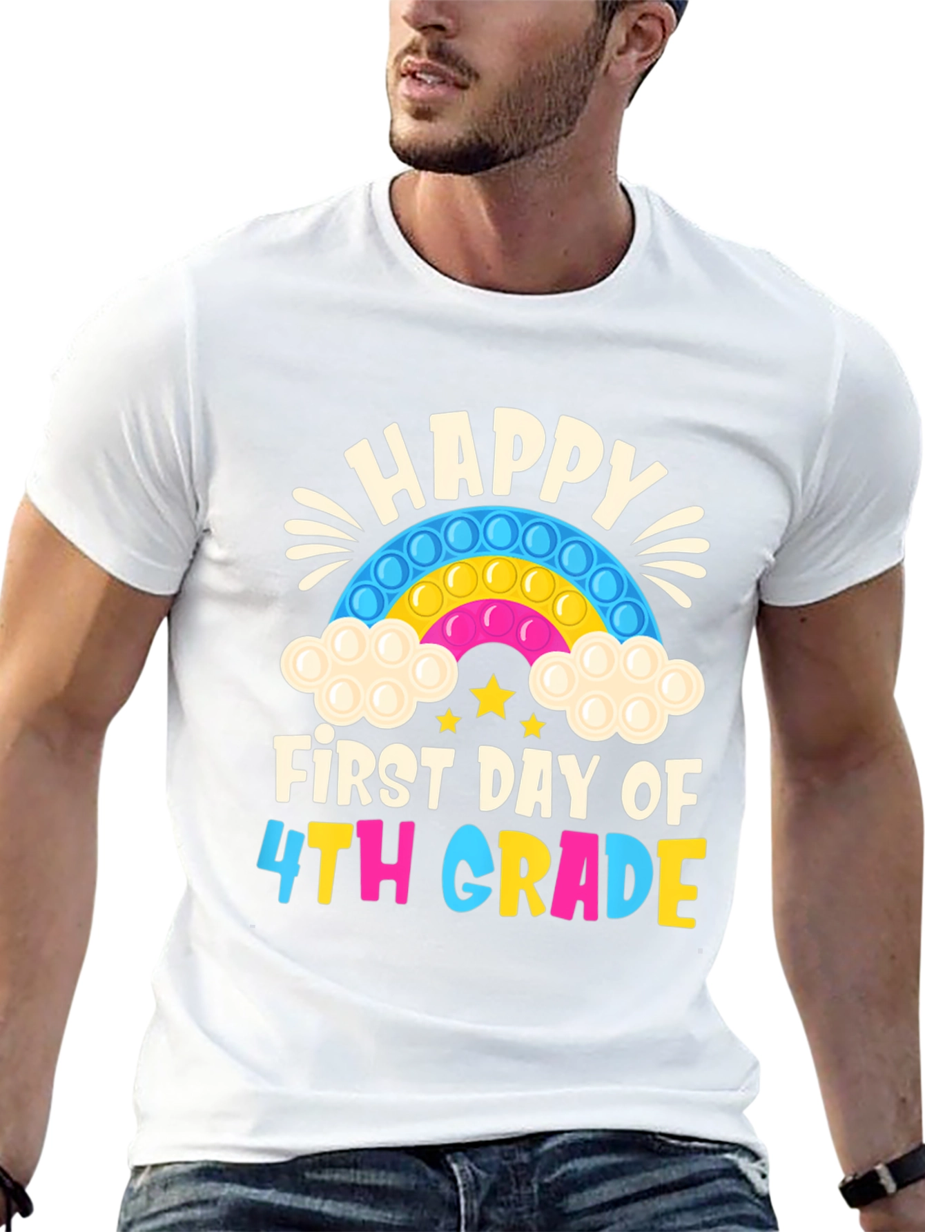Happy First Day of 4th Grade Pop It T-Shirt