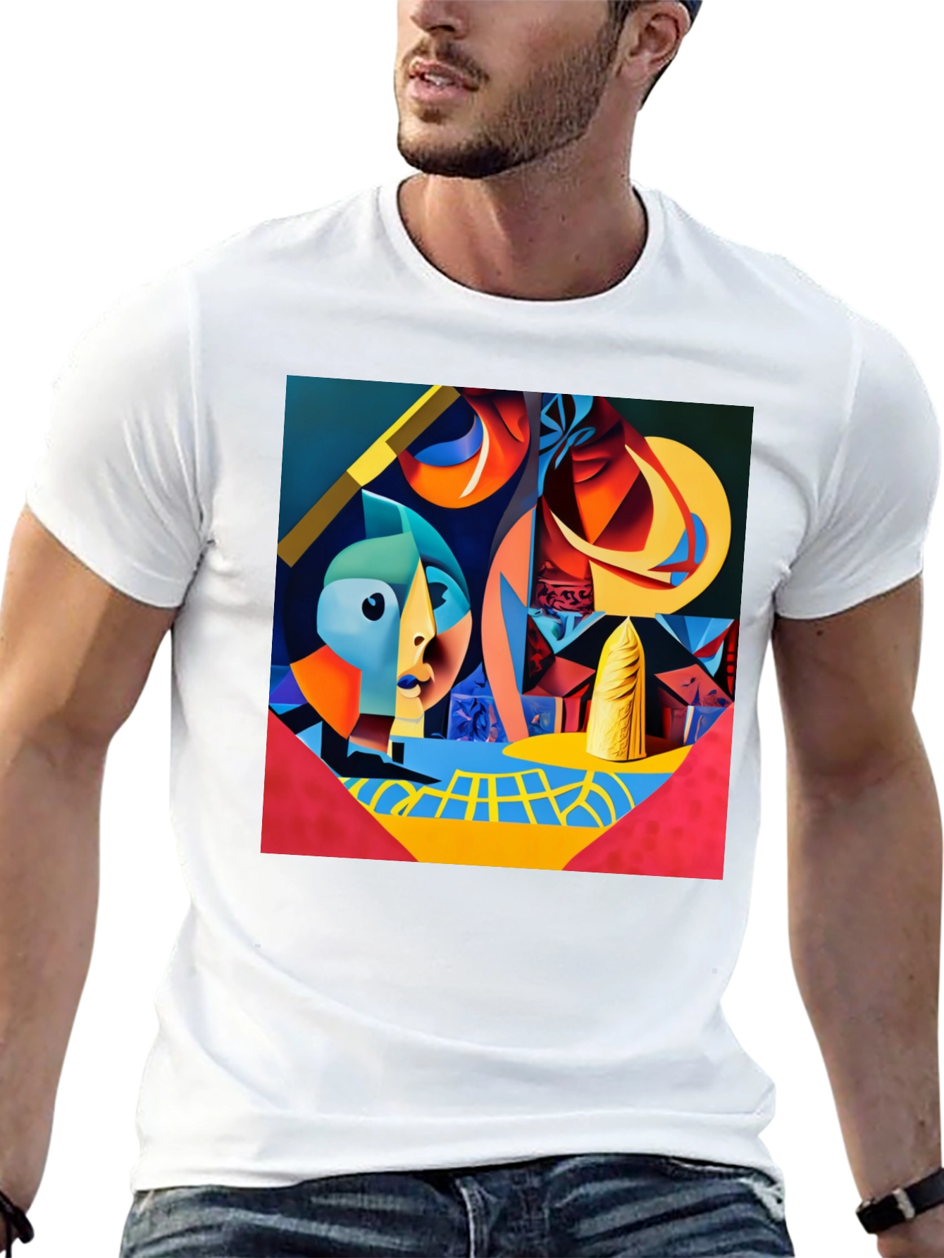 Abstract Art Graphic Tee - Modern Artistic Design