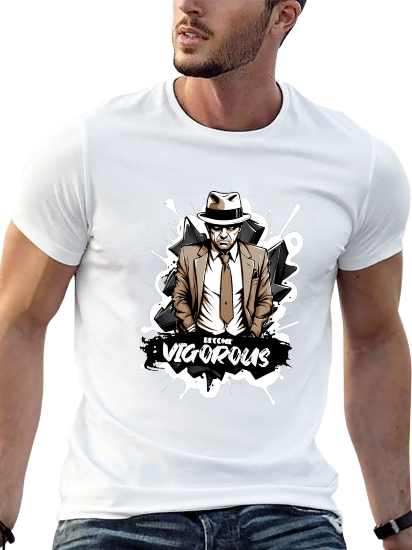 Vigorous Graphic T-Shirt - Black
