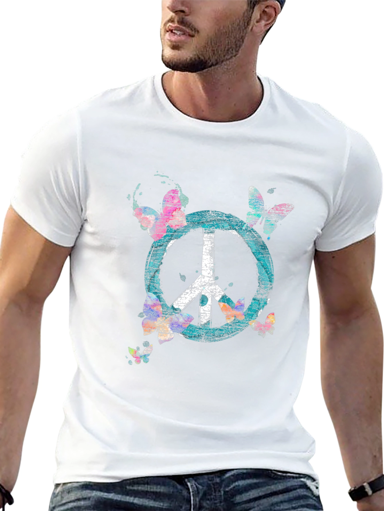 Peace Sign Butterfly T-Shirt
