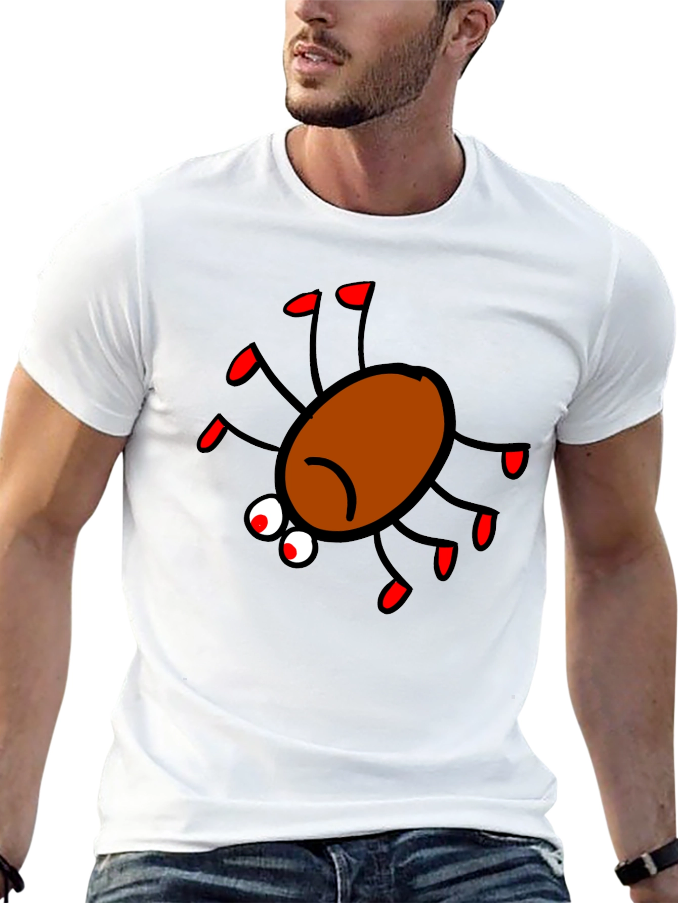 Spider Graphic Print Black T-Shirt
