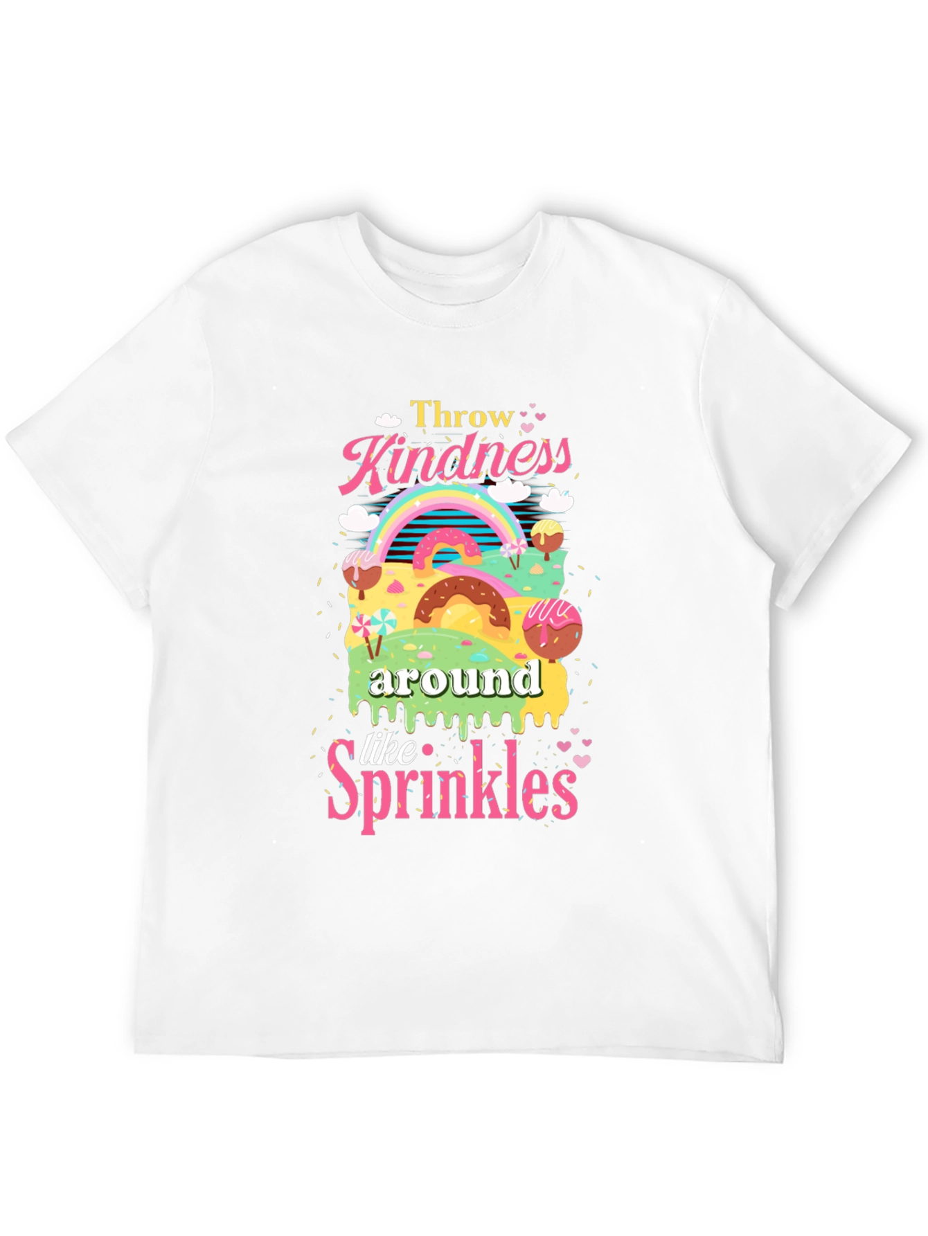 Kindness Sprinkles T-Shirt Black Crew Neck Tee