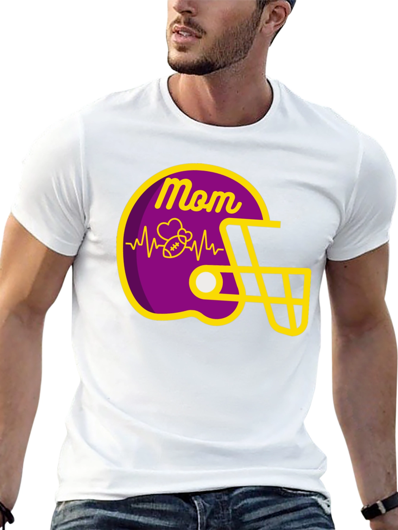 Football Mom Graphic T-Shirt