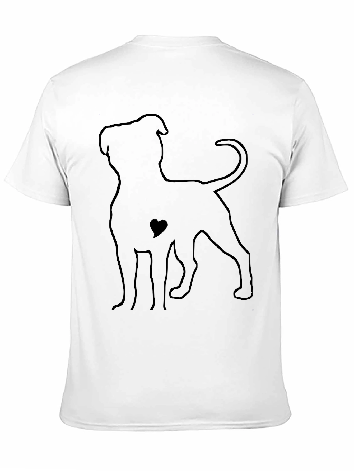 Dog Lover T-Shirt - Heart Graphic Casual Wear