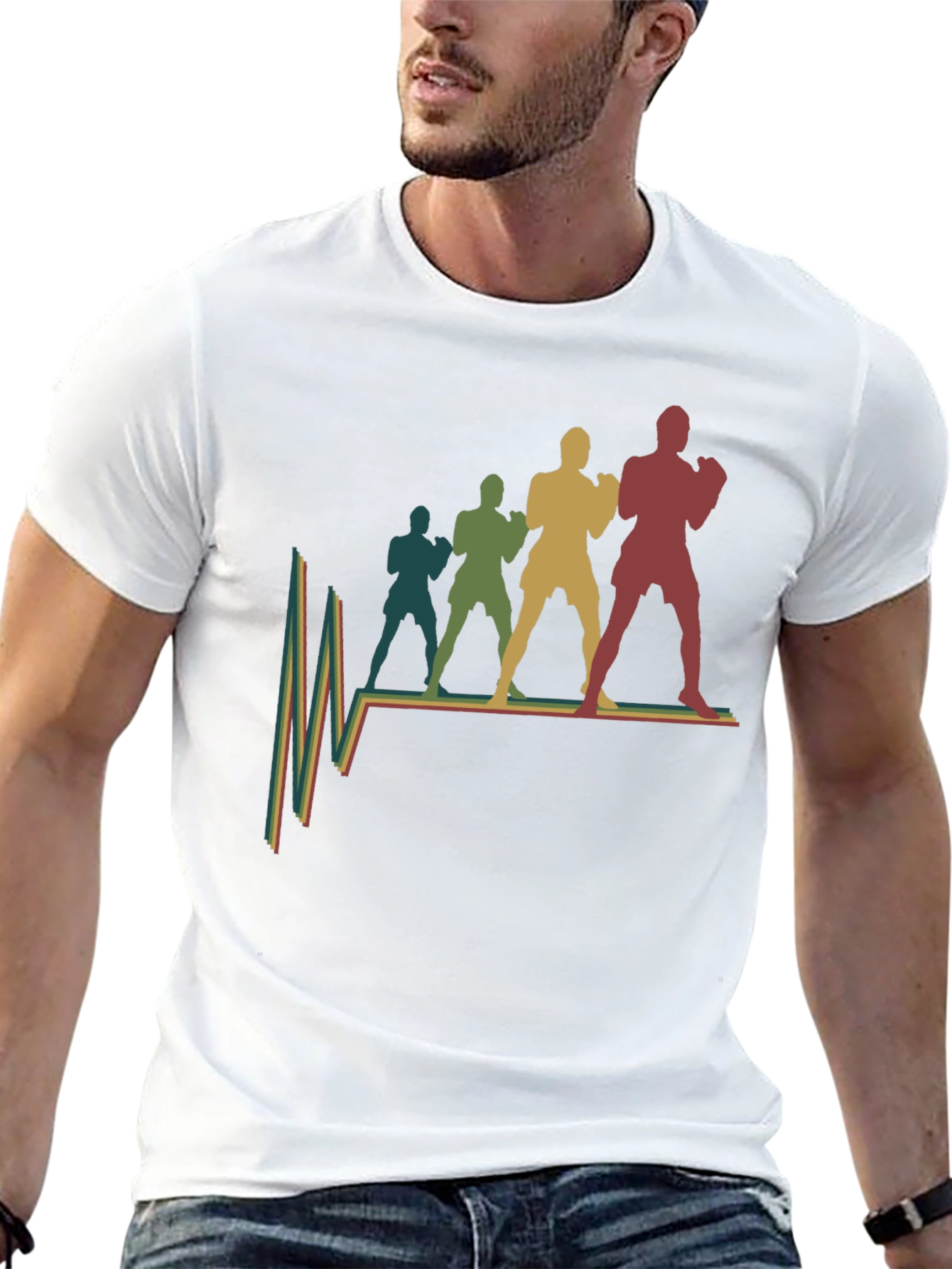 Retro Boxer Pulse T-Shirt - Black