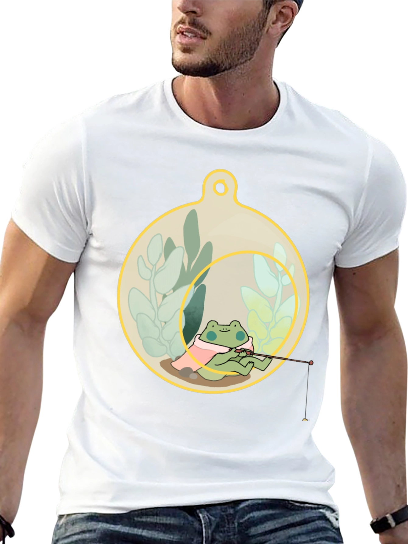 Frog Fishing in a Terrarium T-Shirt