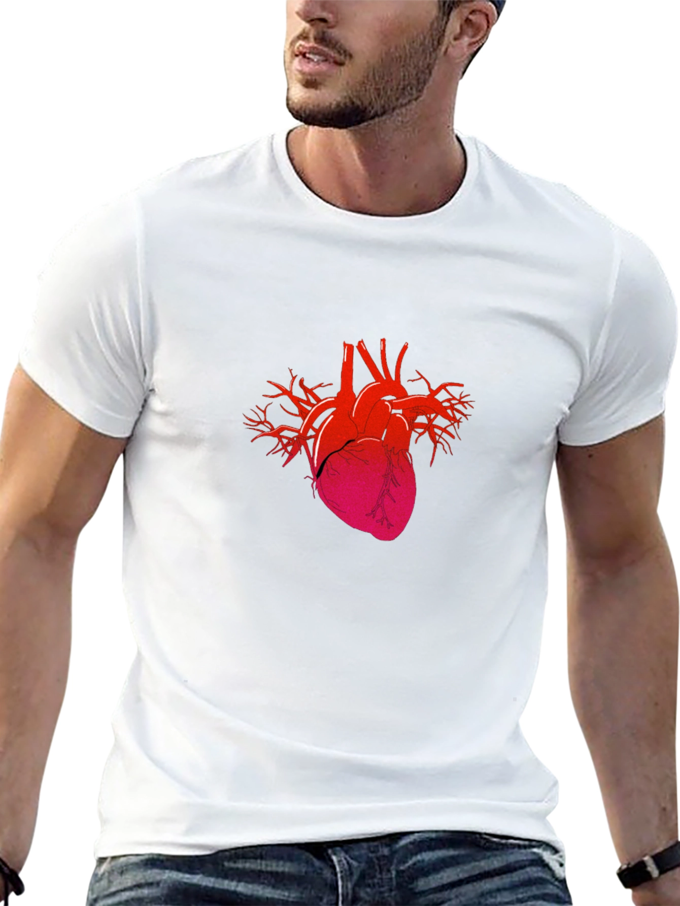 Anatomical Heart Graphic Tee - Black