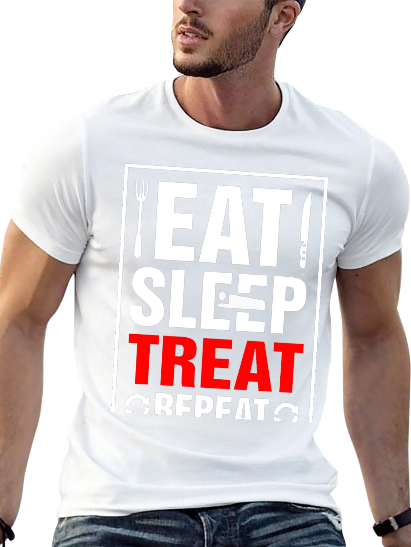 Eat Sleep Treat Repeat Graphic Tee