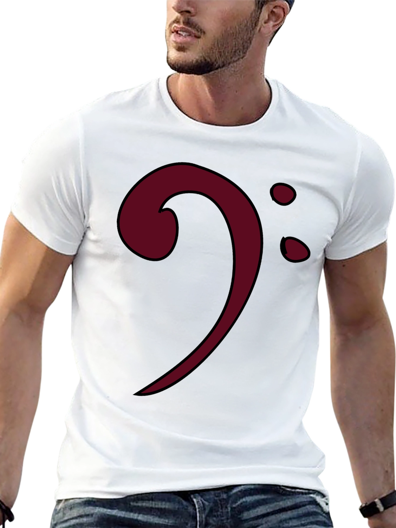 Bass Clef Graphic Tee - Musician T-Shirt