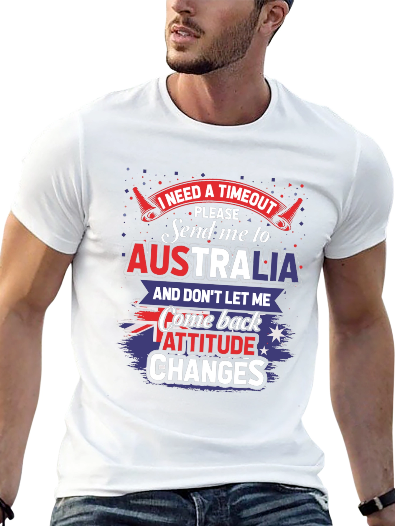 I Need a Timeout Australia Novelty Graphic T-Shirt