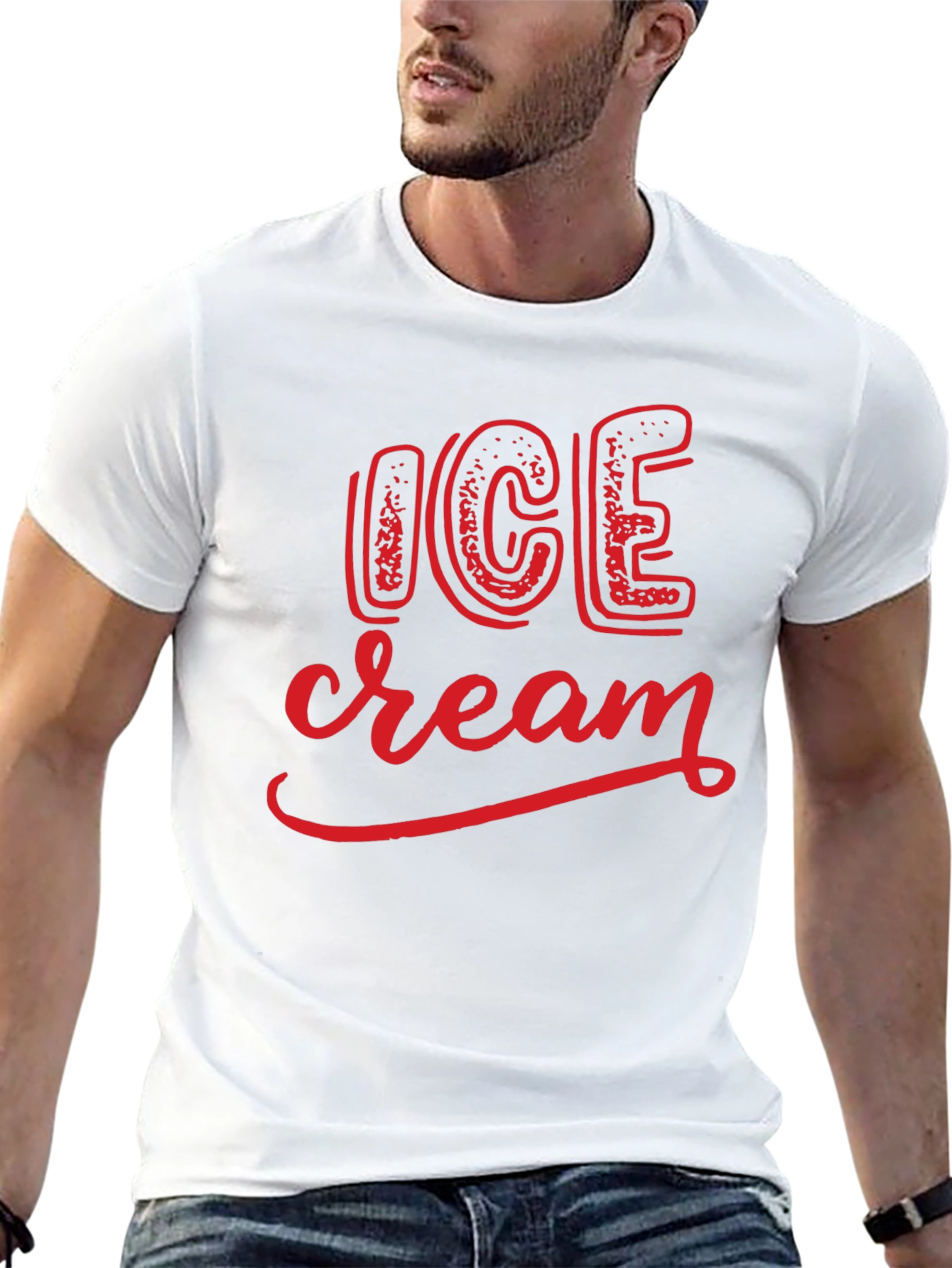 Ice Cream Graphic Tee - Black Casual Shirt