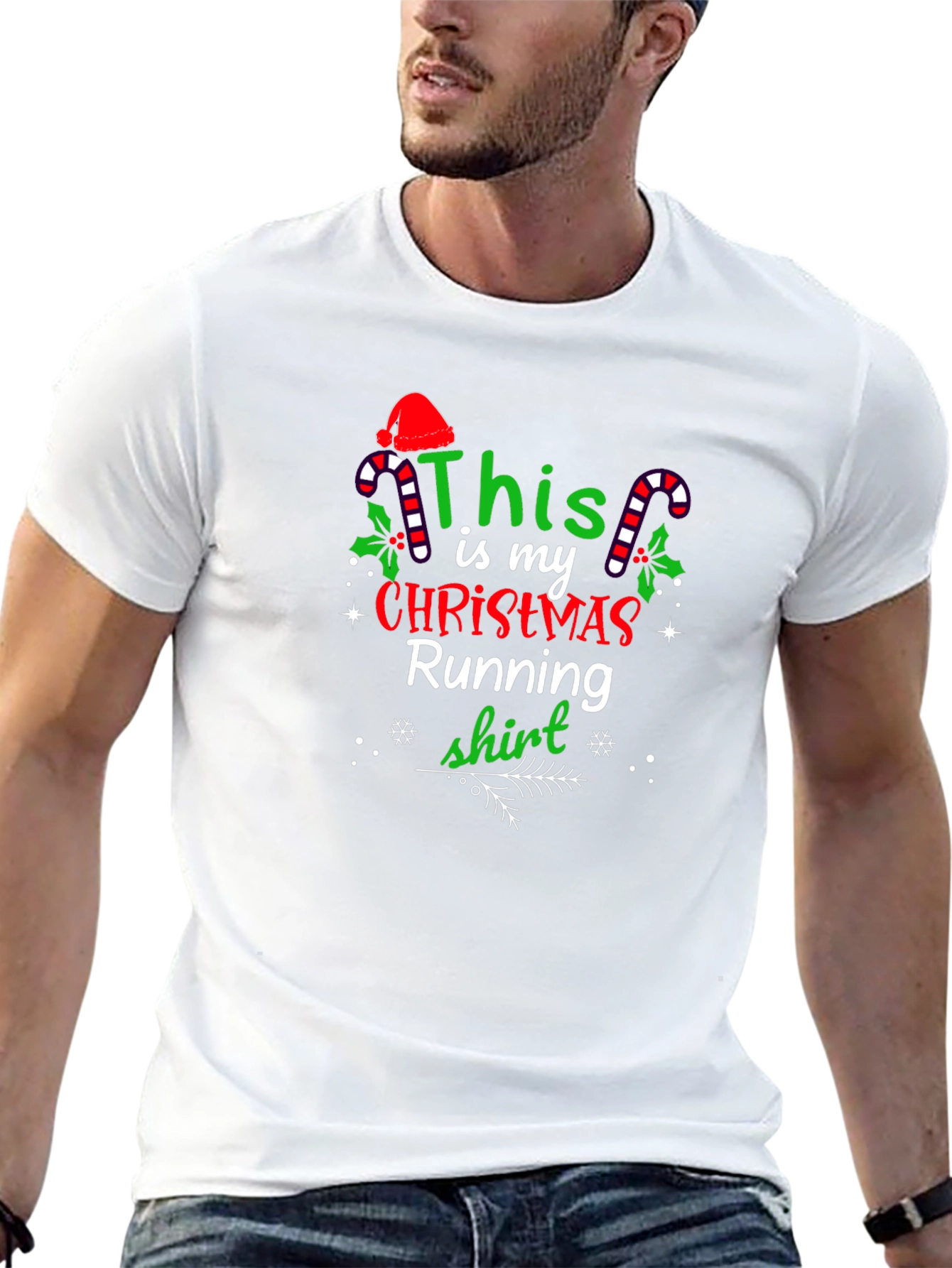 Christmas Running Shirt - Holiday Festive Apparel