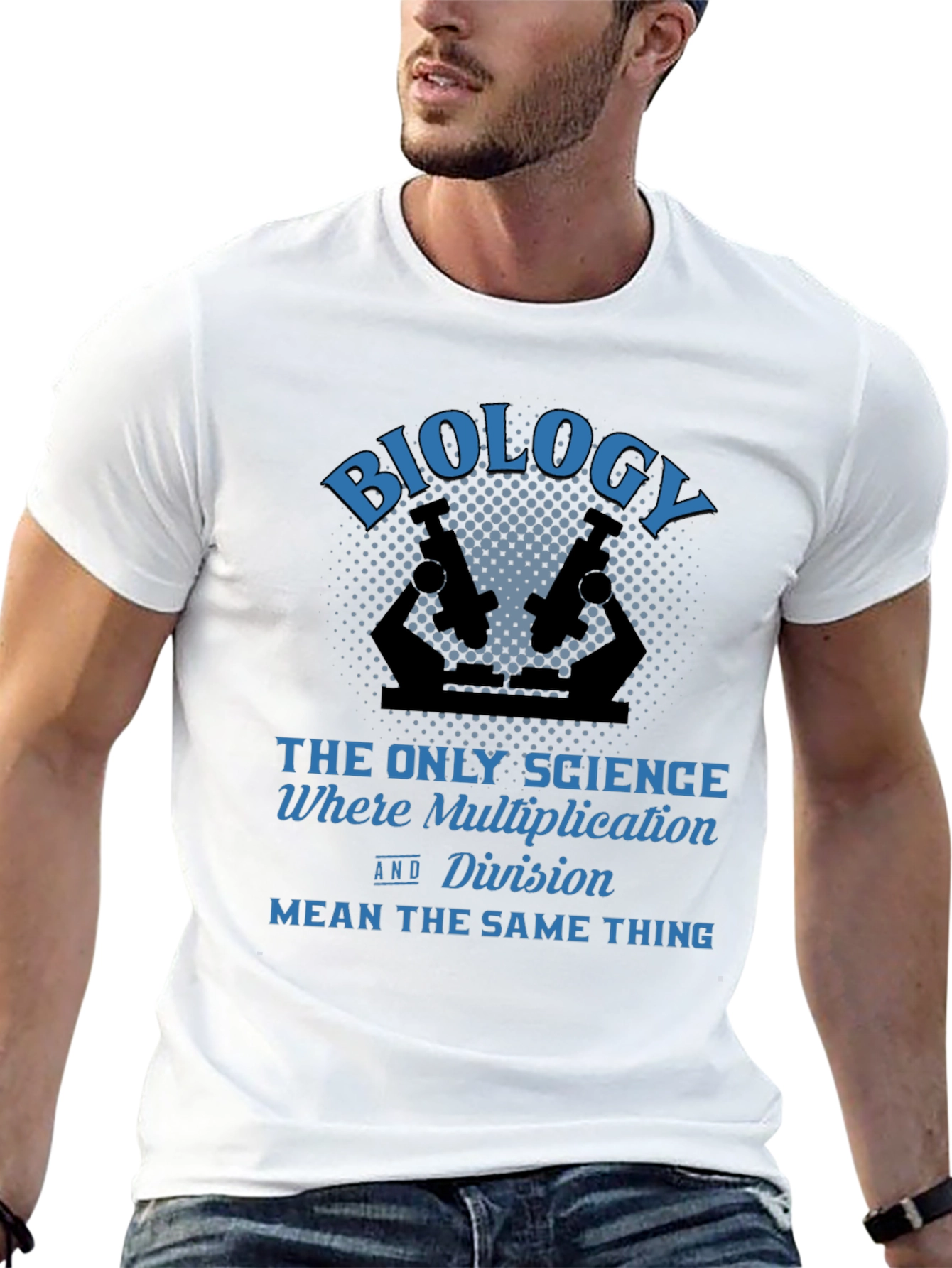 Biology Multiplication Division Mens Black T-Shirt
