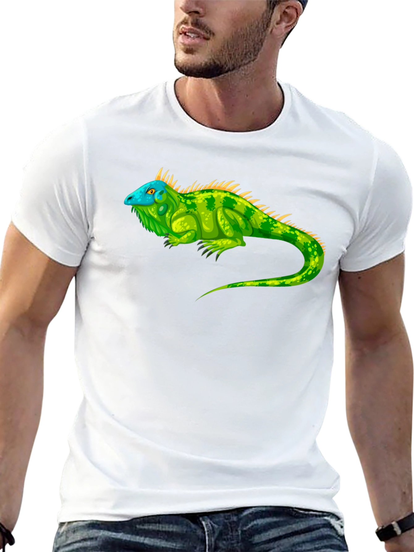 Iguana Graphic Tee - Reptile Lovers Black T-Shirt