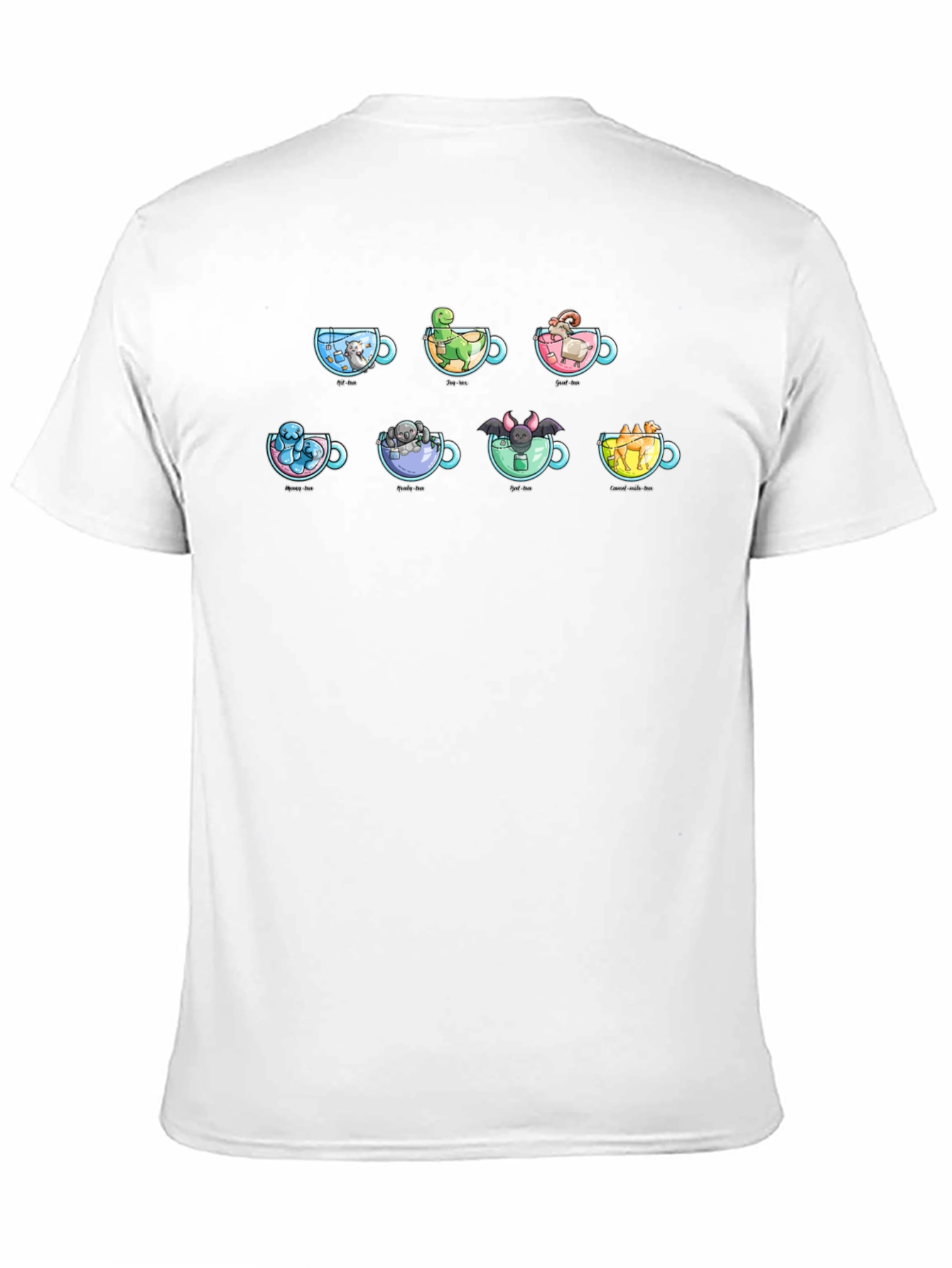 Cute Dinosaur Tea Cup Graphic T-Shirt