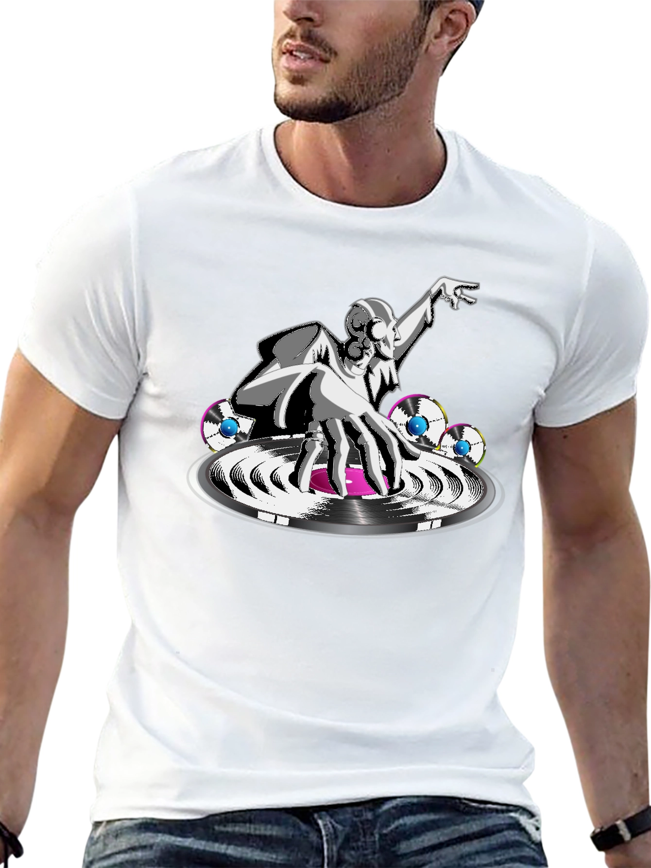DJ Graphic Black T-Shirt