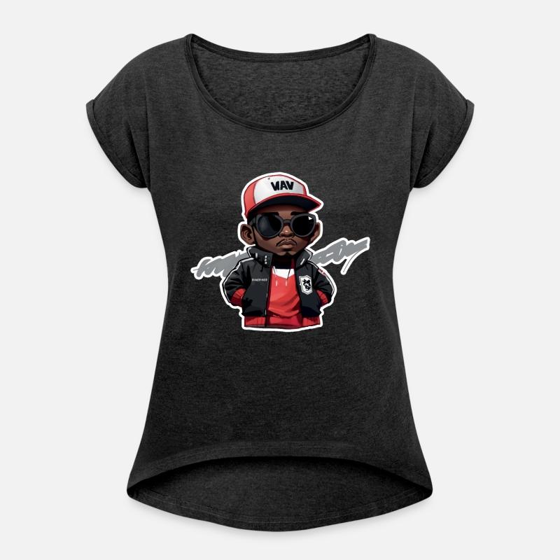 Little Hip Hop Head with Stroke (Red)