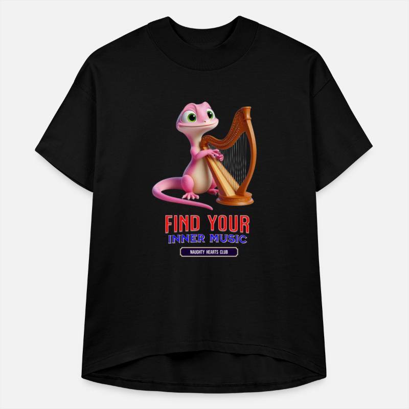 lizard playing the harp