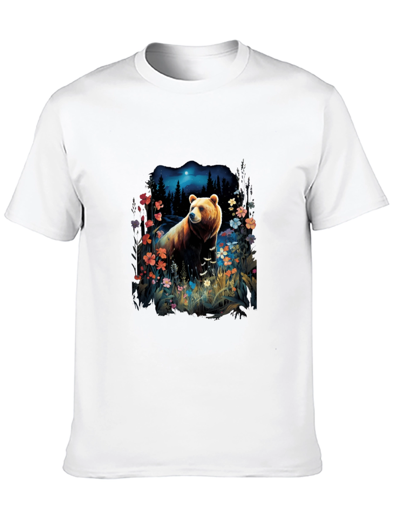 Bear in Forest Graphic Tee