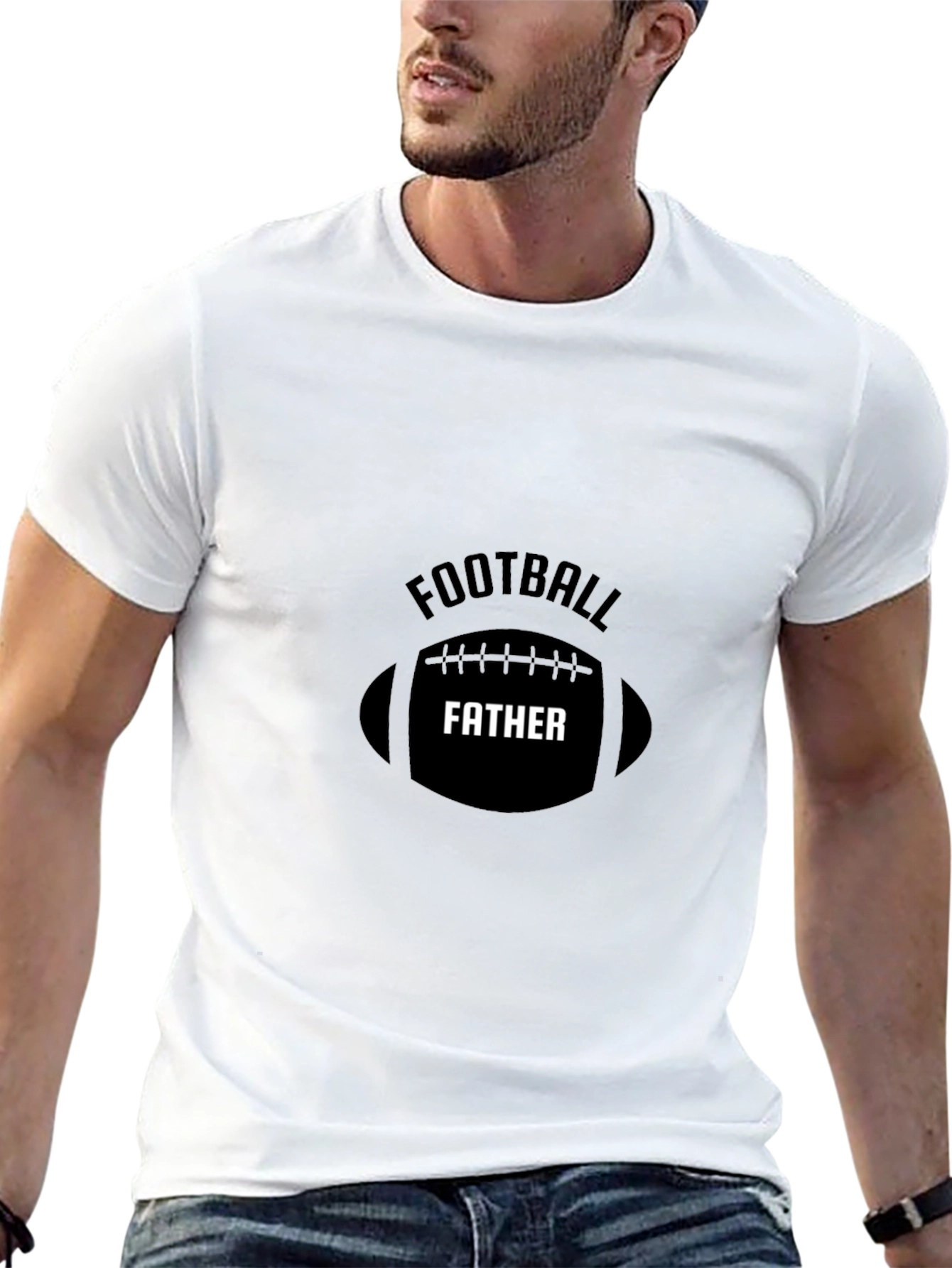 Football Father Graphic Tee - Black T-Shirt