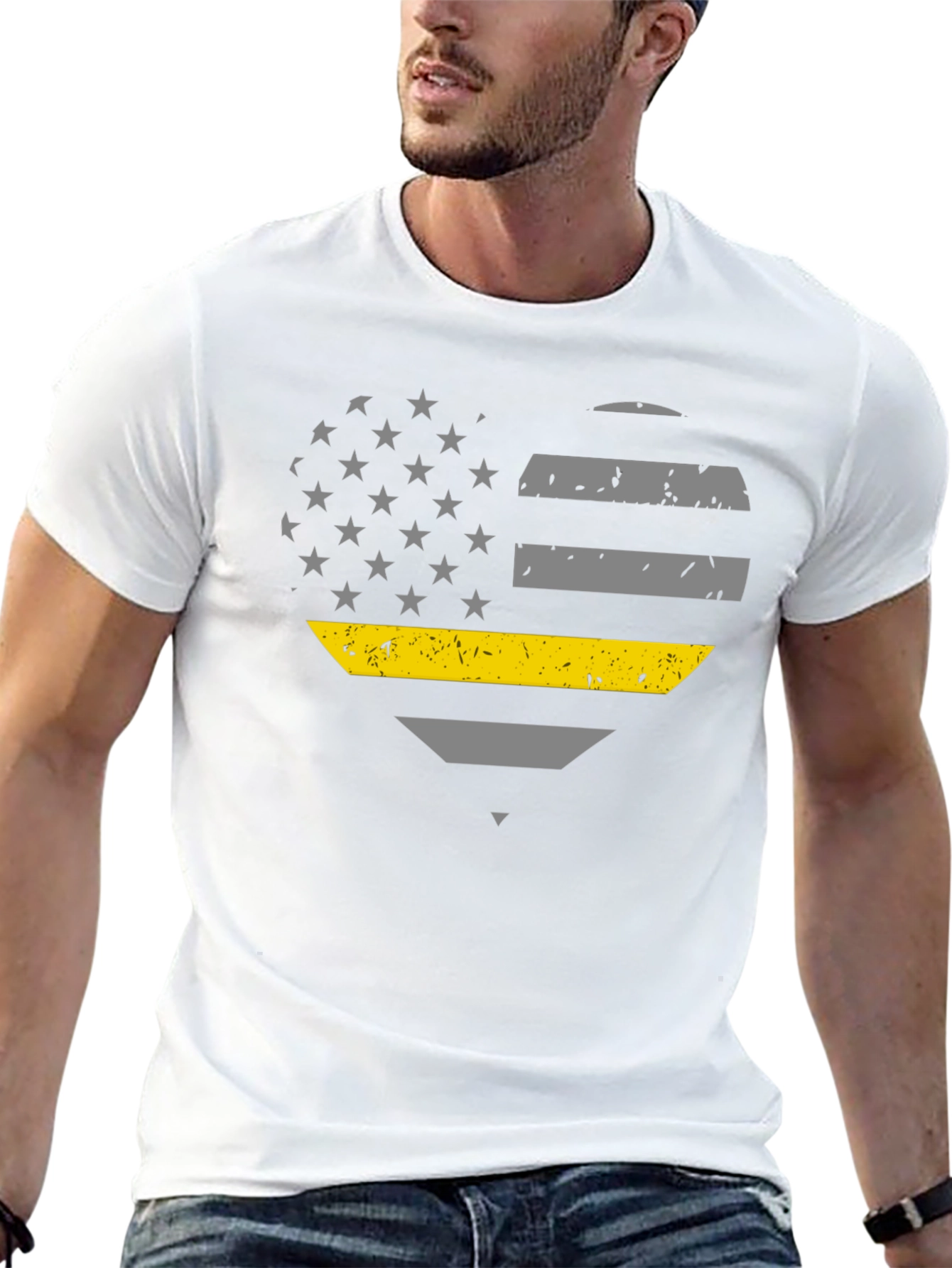 Thin Yellow Line Heart T-Shirt - Dispatcher Support