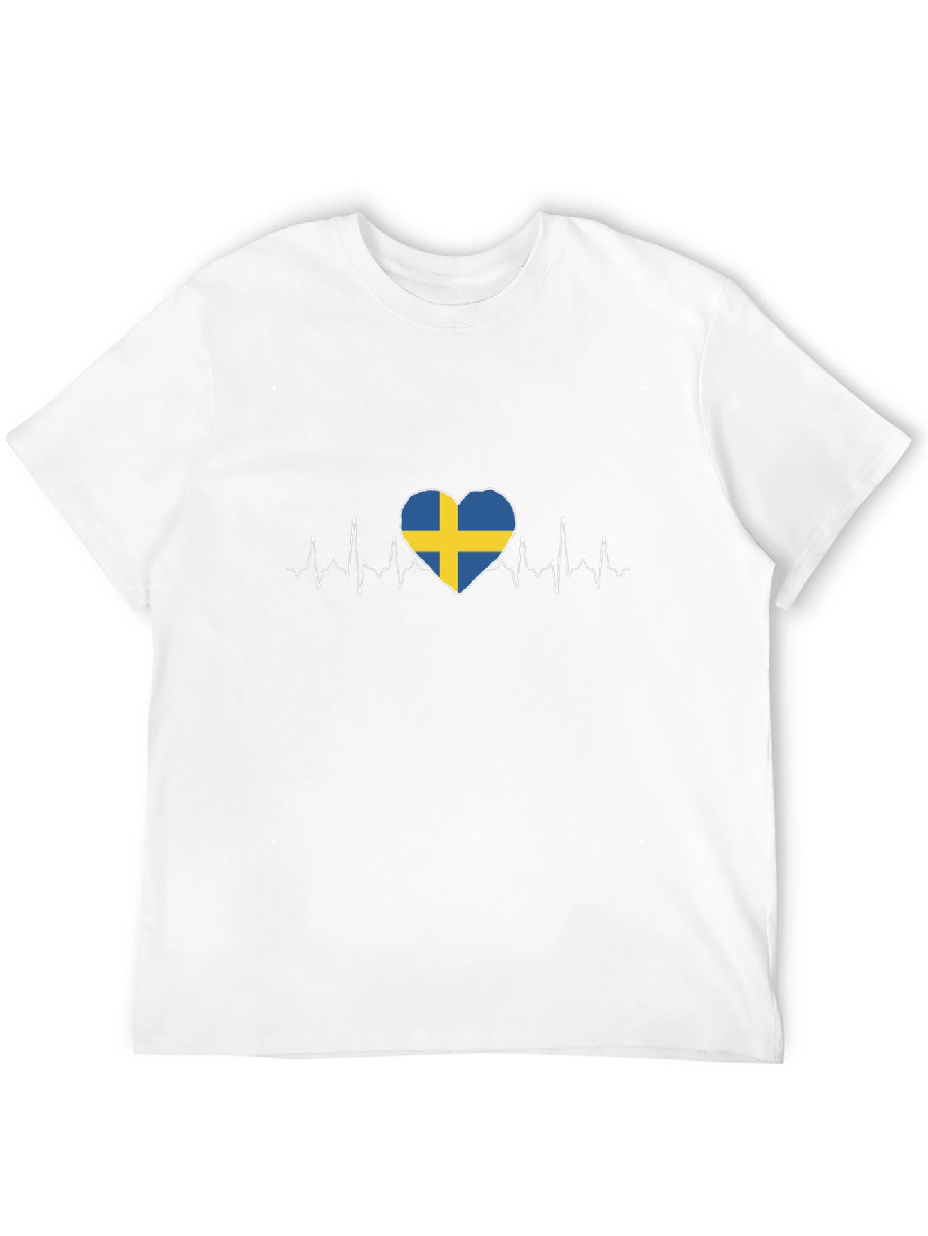 Sweden Heartbeat Flag T-Shirt