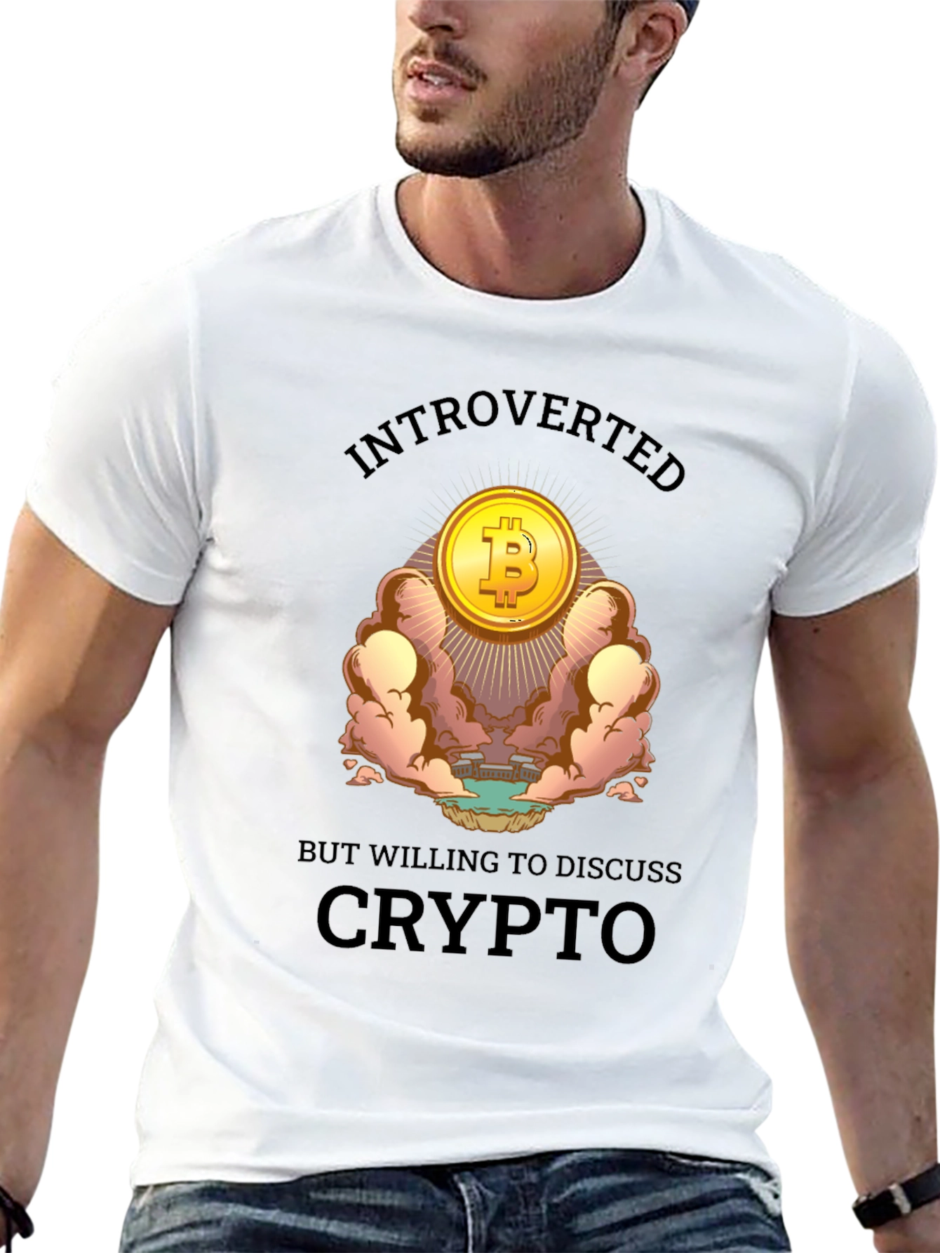 Introverted But Crypto T-Shirt - Bitcoin Lover Tee
