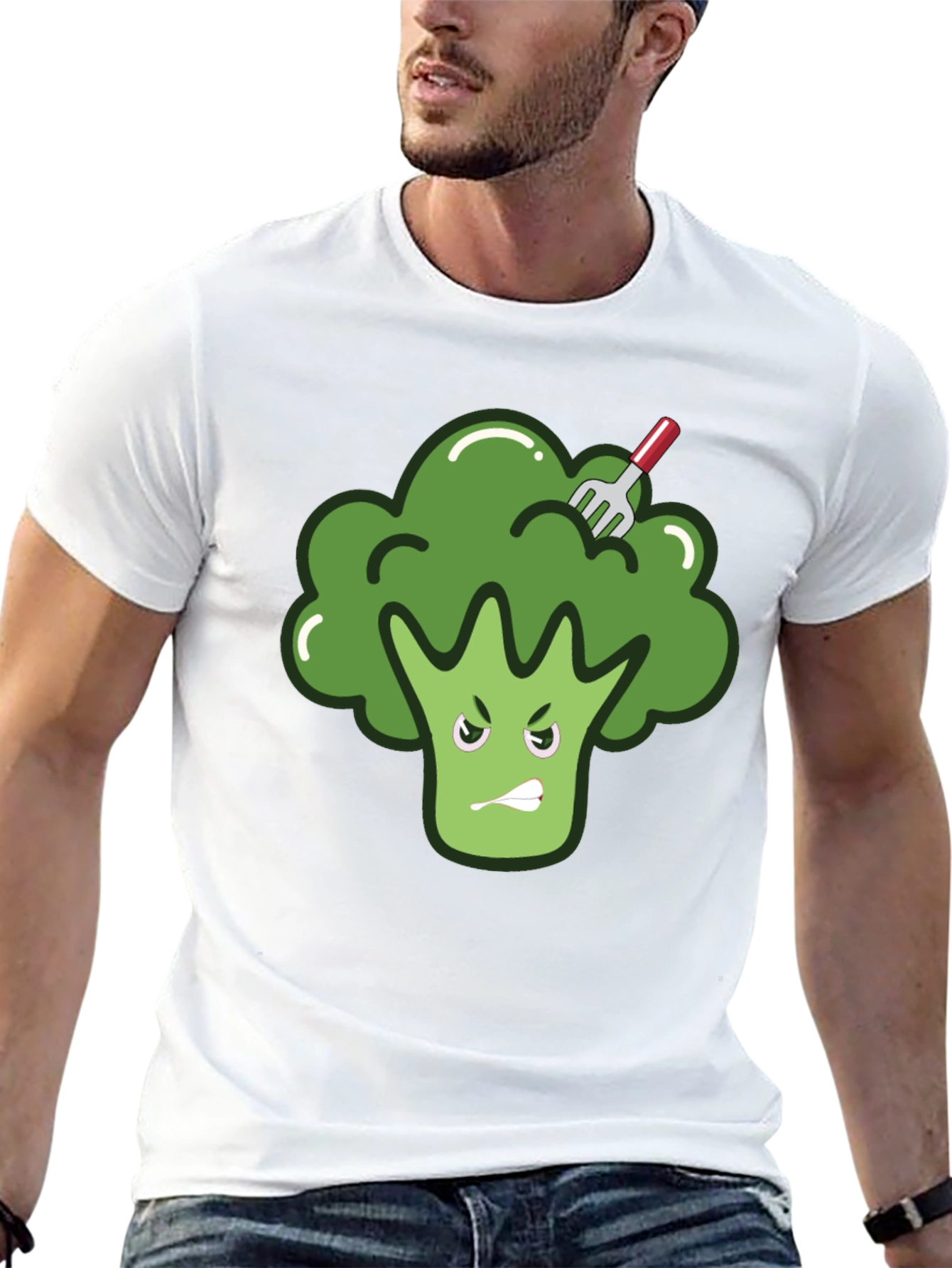 Funny Broccoli T-Shirt - Vegetarian Vegan Tee