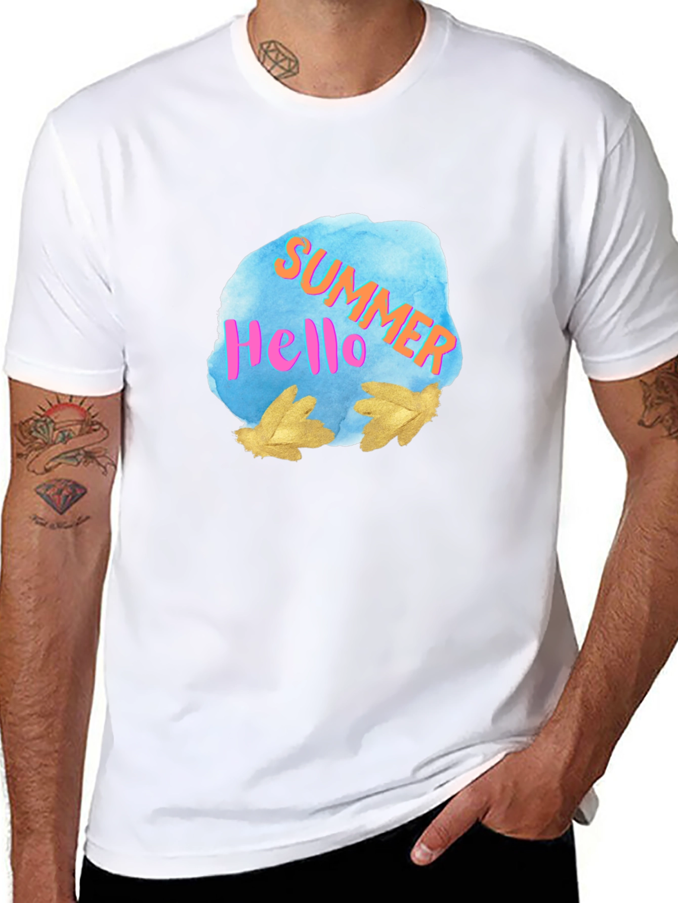 Summer Hello T-Shirt - Trendy Graphic Tee
