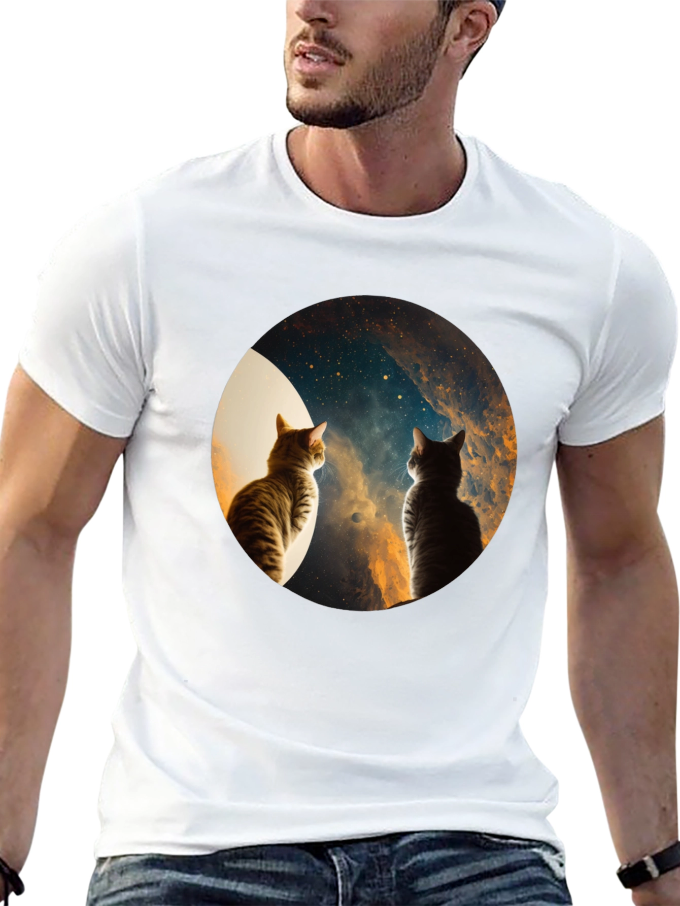 Cosmic Cats Black T-Shirt