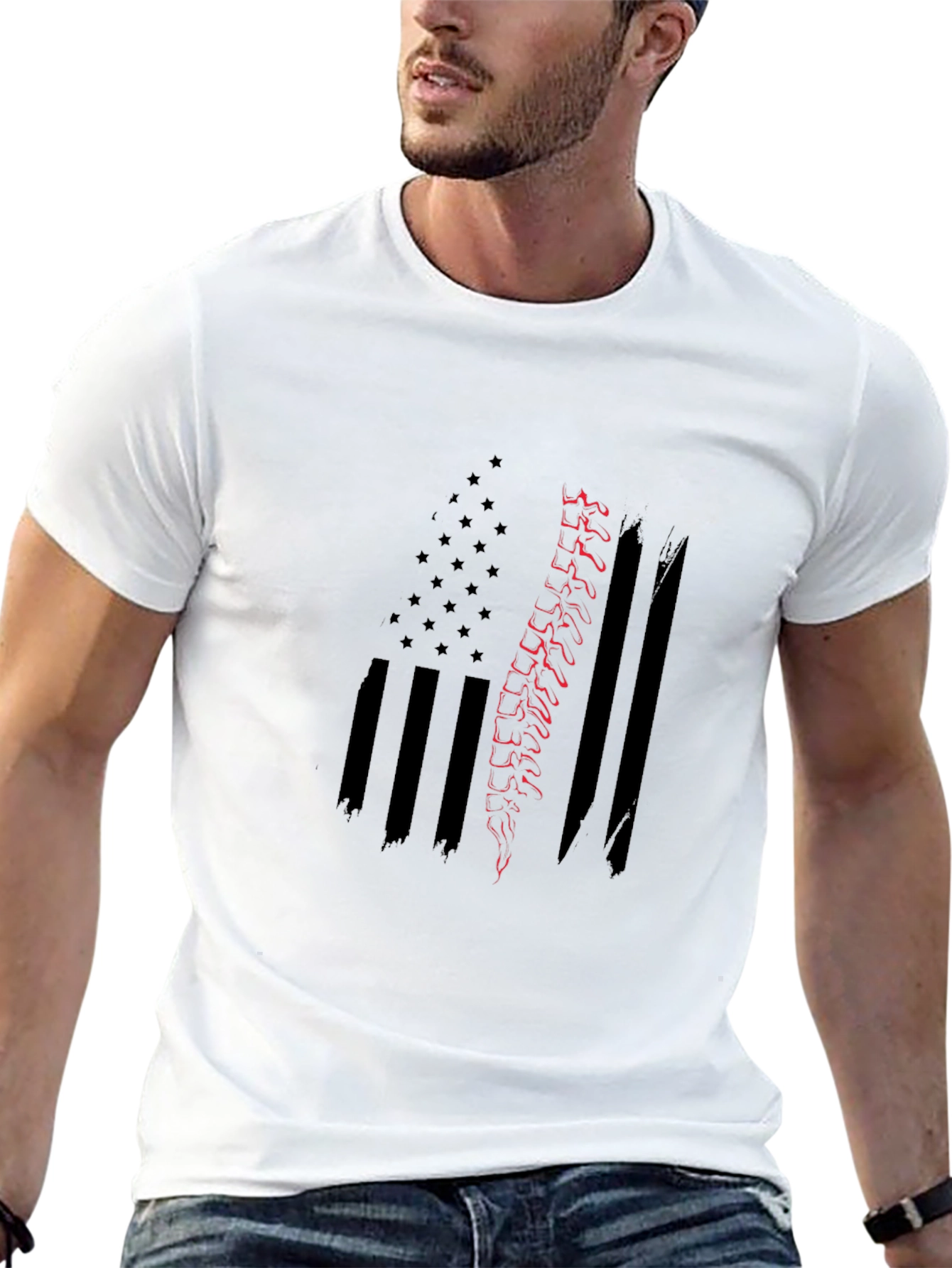 Chiropractor Spine American Flag T-Shirt