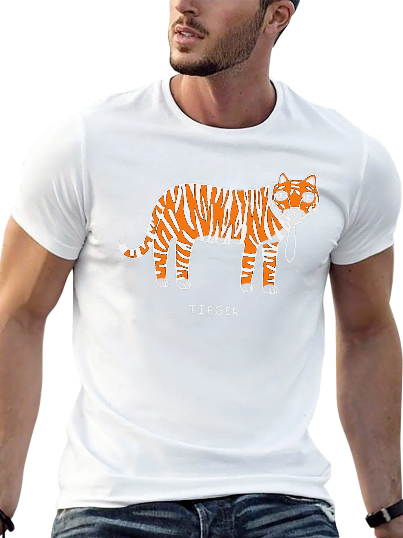 Funny Tieger T-Shirt - Business Casual Tiger Tee
